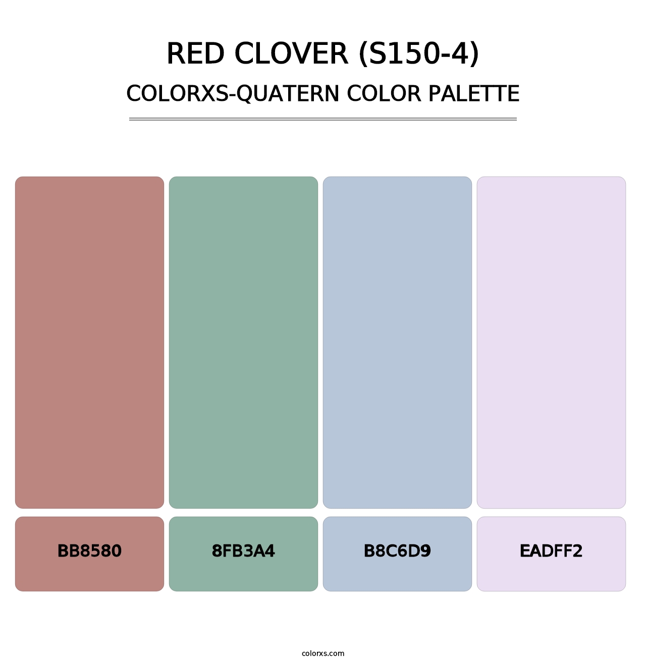 Red Clover (S150-4) - Colorxs Quatern Palette