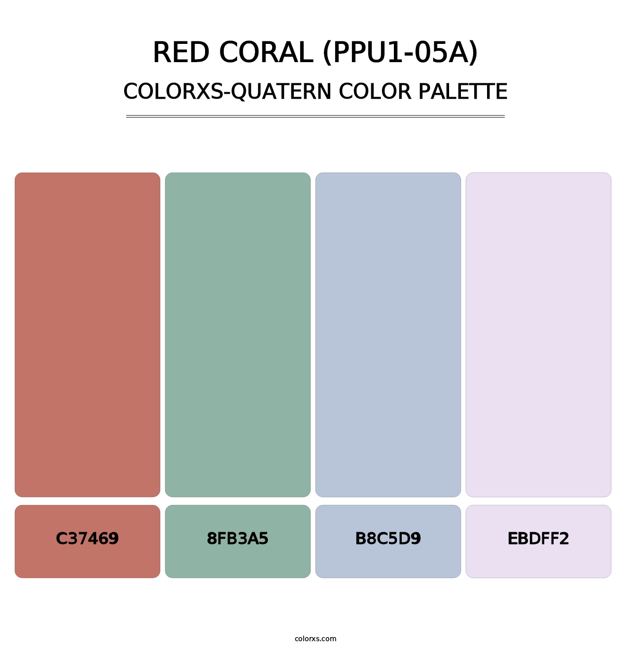 Red Coral (PPU1-05A) - Colorxs Quatern Palette