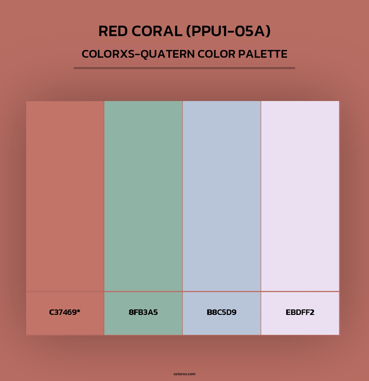 Red Coral (PPU1-05A) - Colorxs Quad Palette
