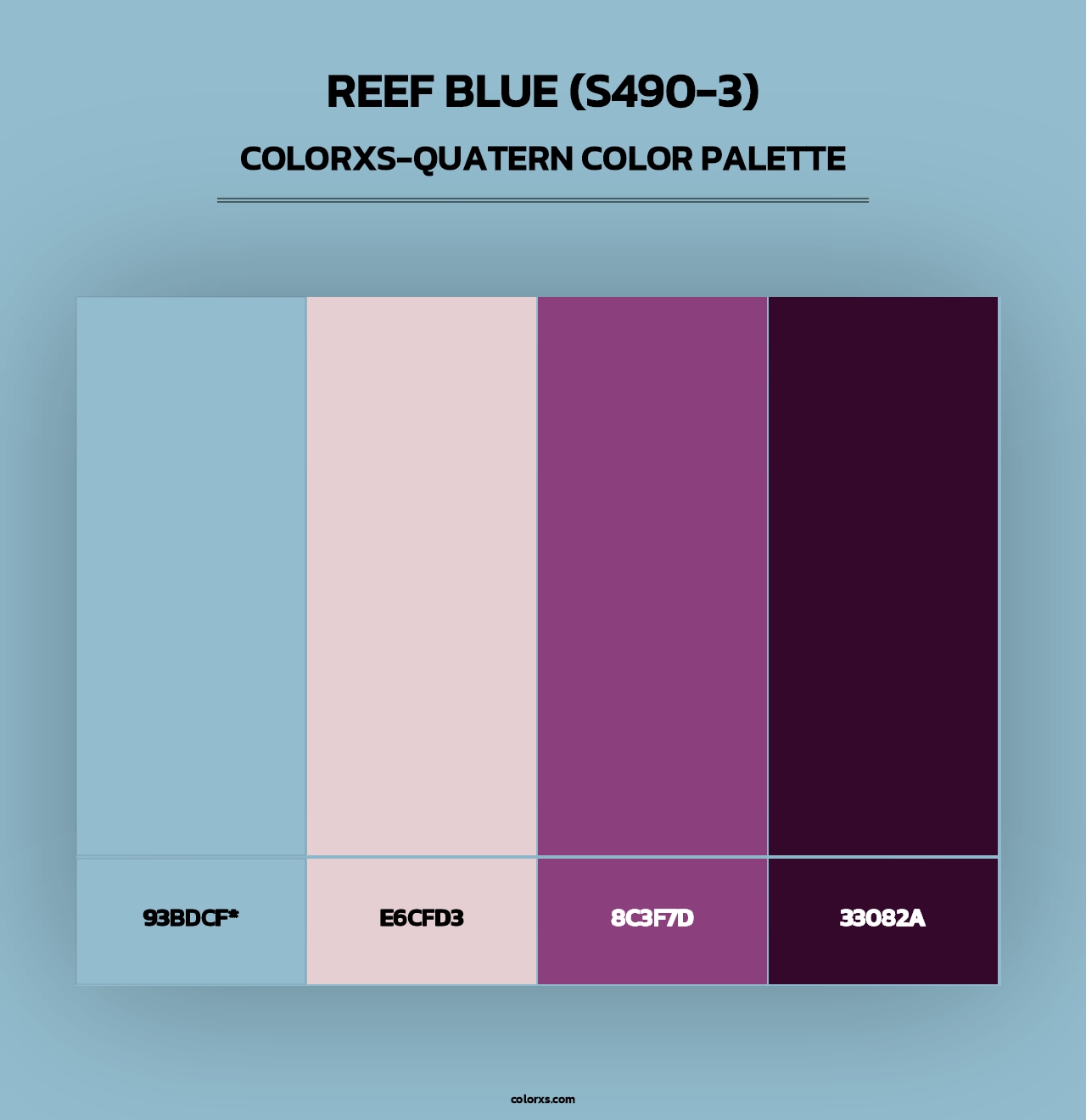 Reef Blue (S490-3) - Colorxs Quad Palette