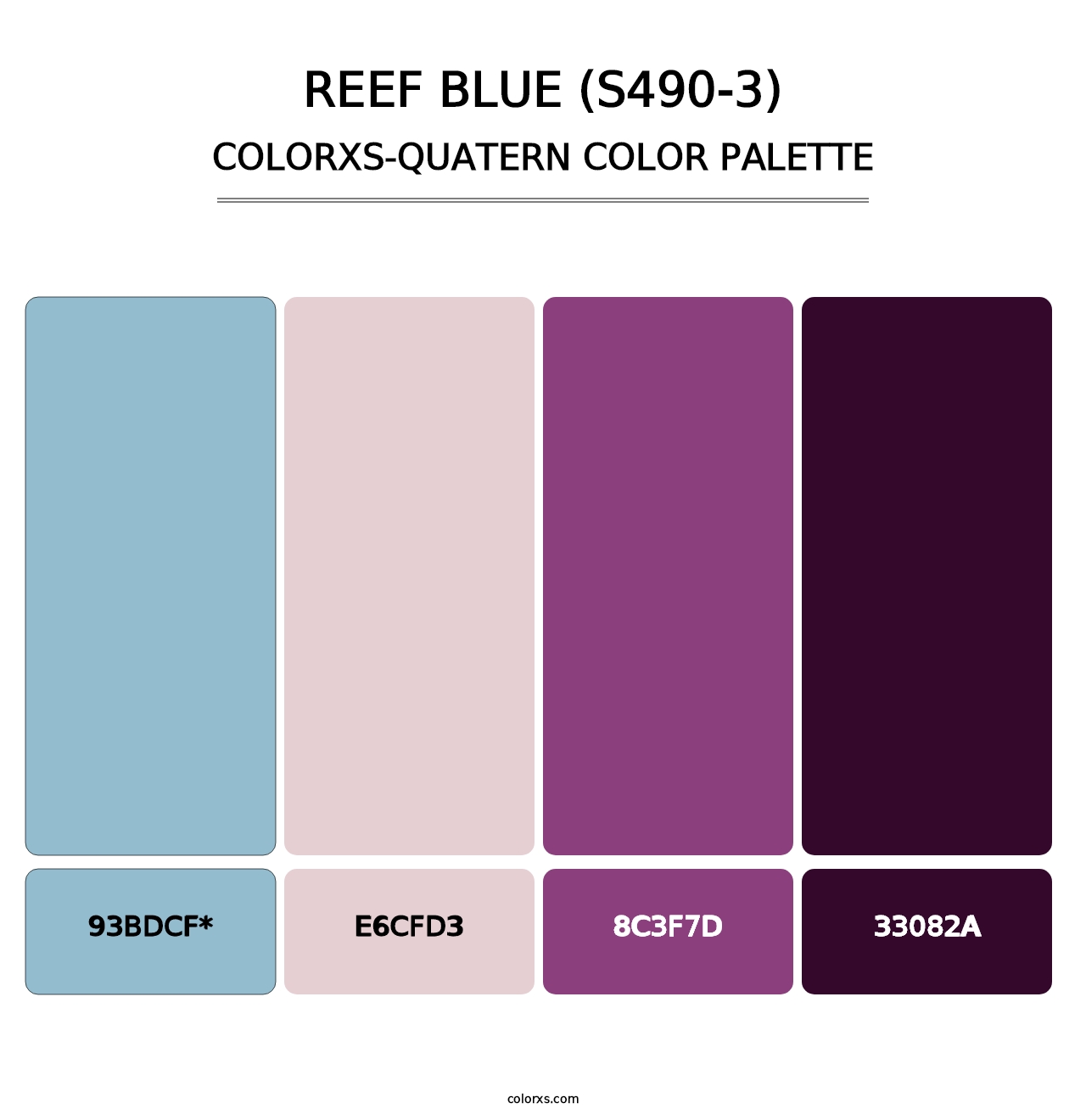 Reef Blue (S490-3) - Colorxs Quatern Palette