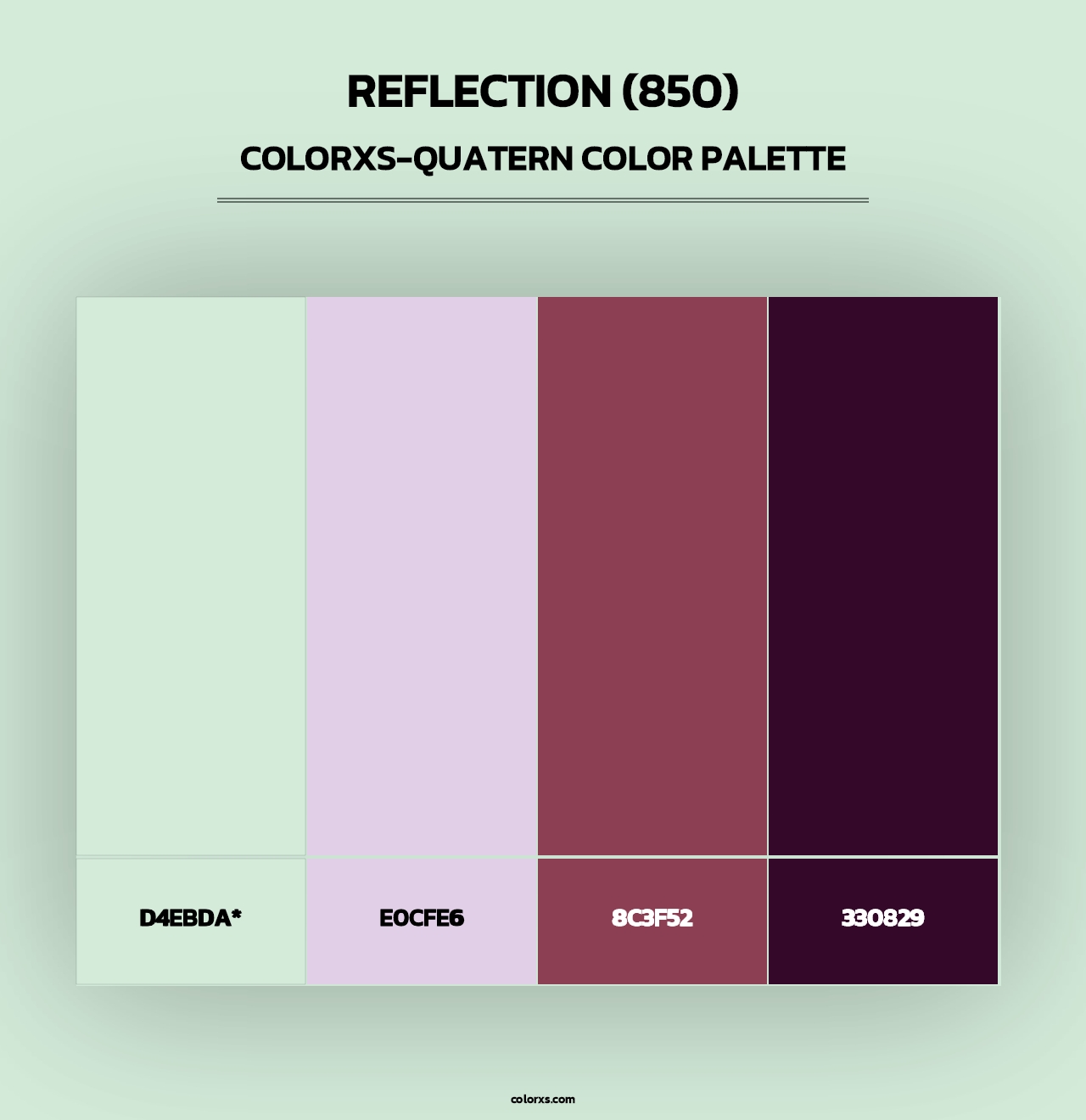 Reflection (850) - Colorxs Quad Palette