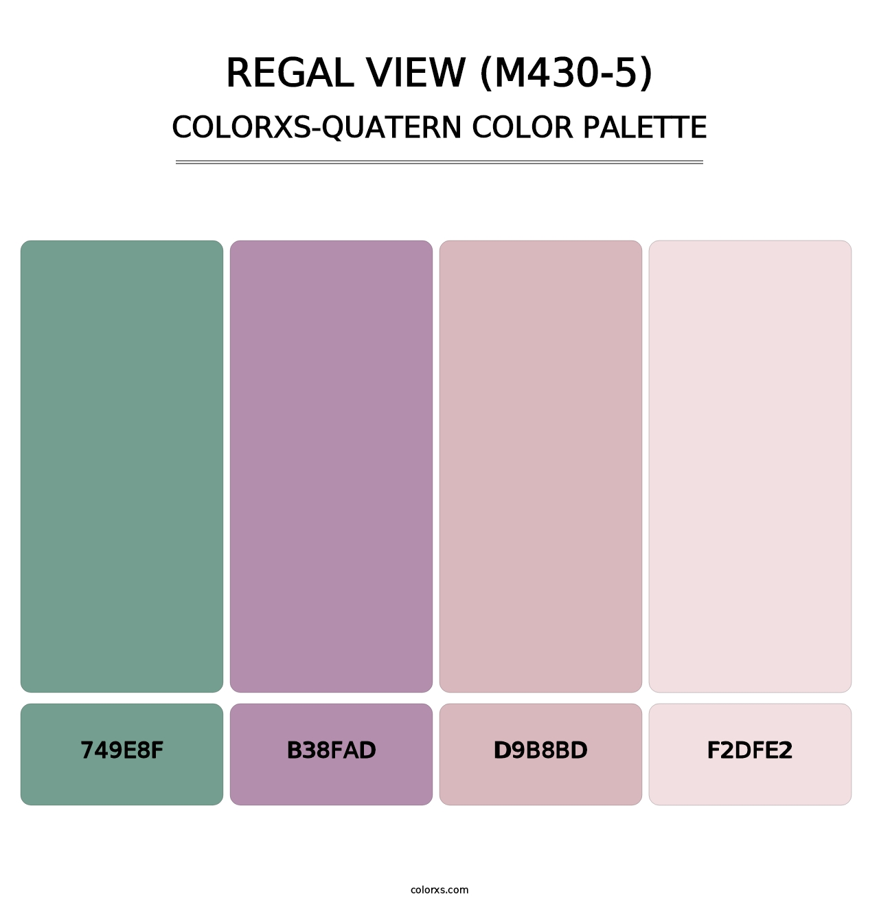 Regal View (M430-5) - Colorxs Quatern Palette