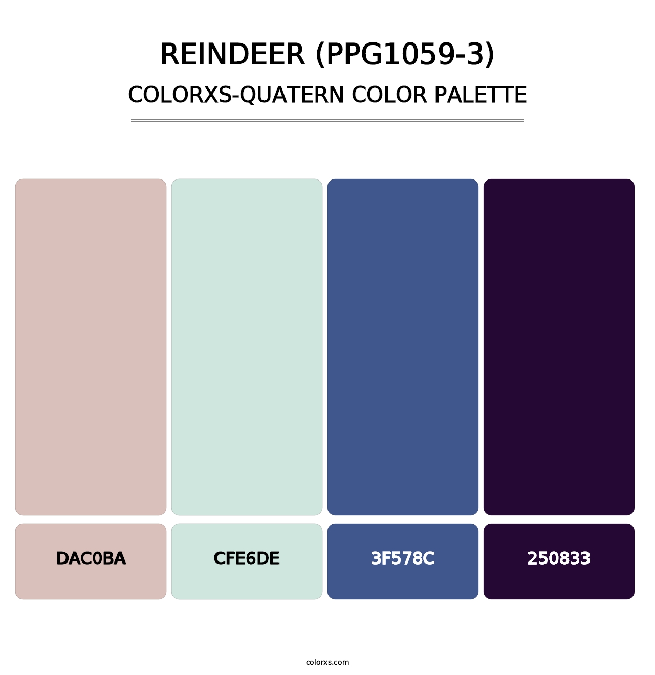 Reindeer (PPG1059-3) - Colorxs Quatern Palette