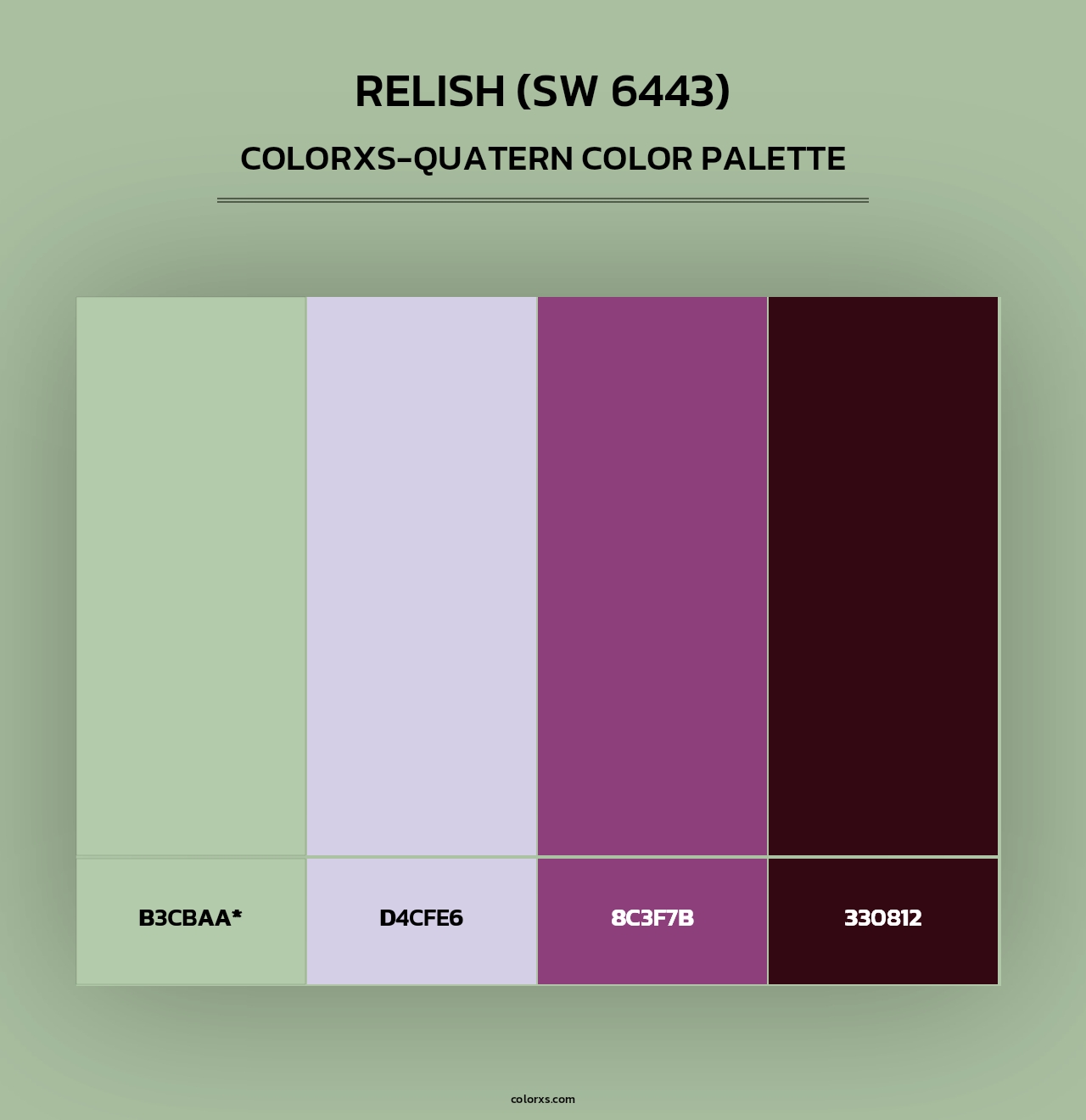 Relish (SW 6443) - Colorxs Quad Palette