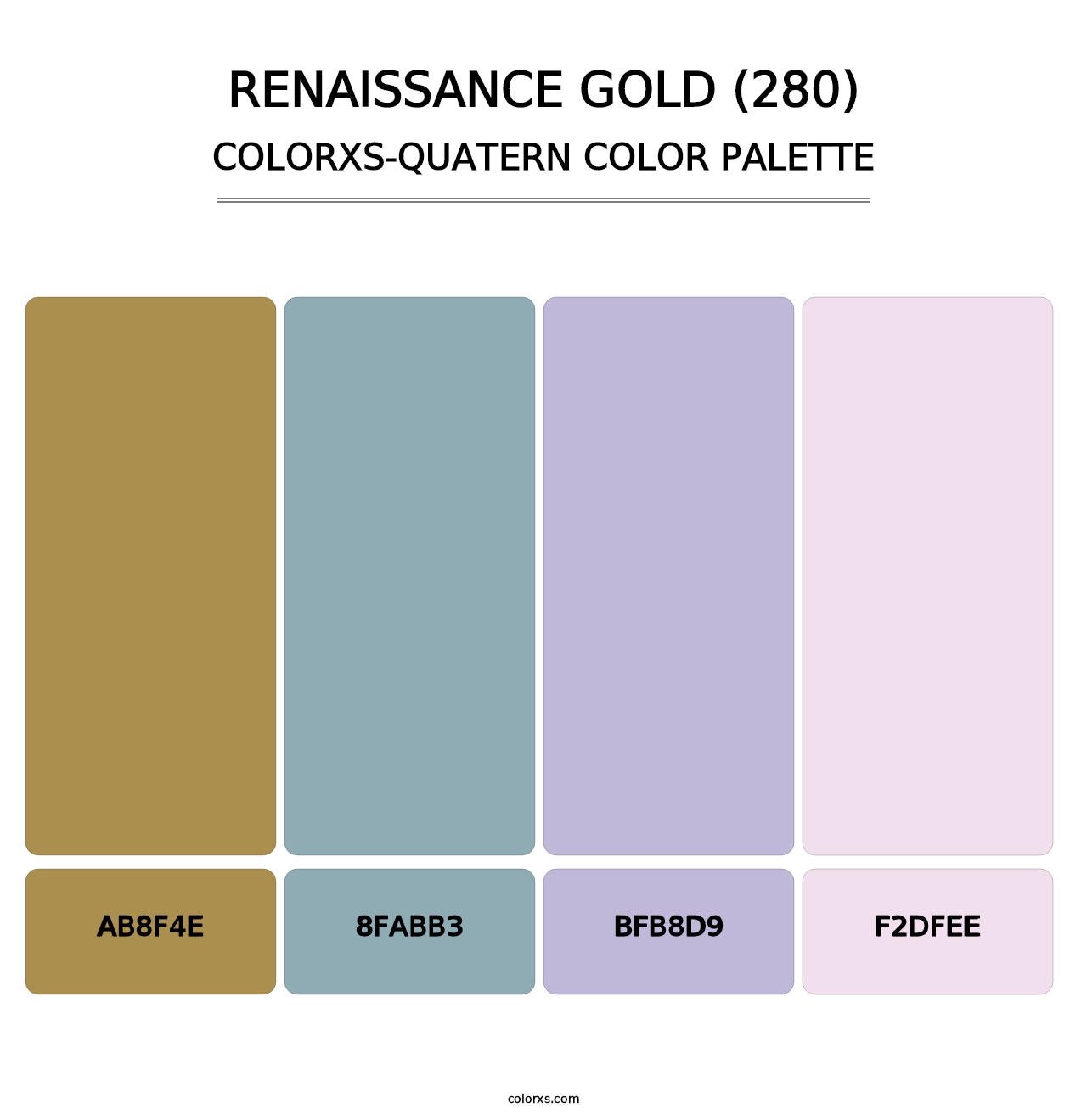 Renaissance Gold (280) - Colorxs Quatern Palette