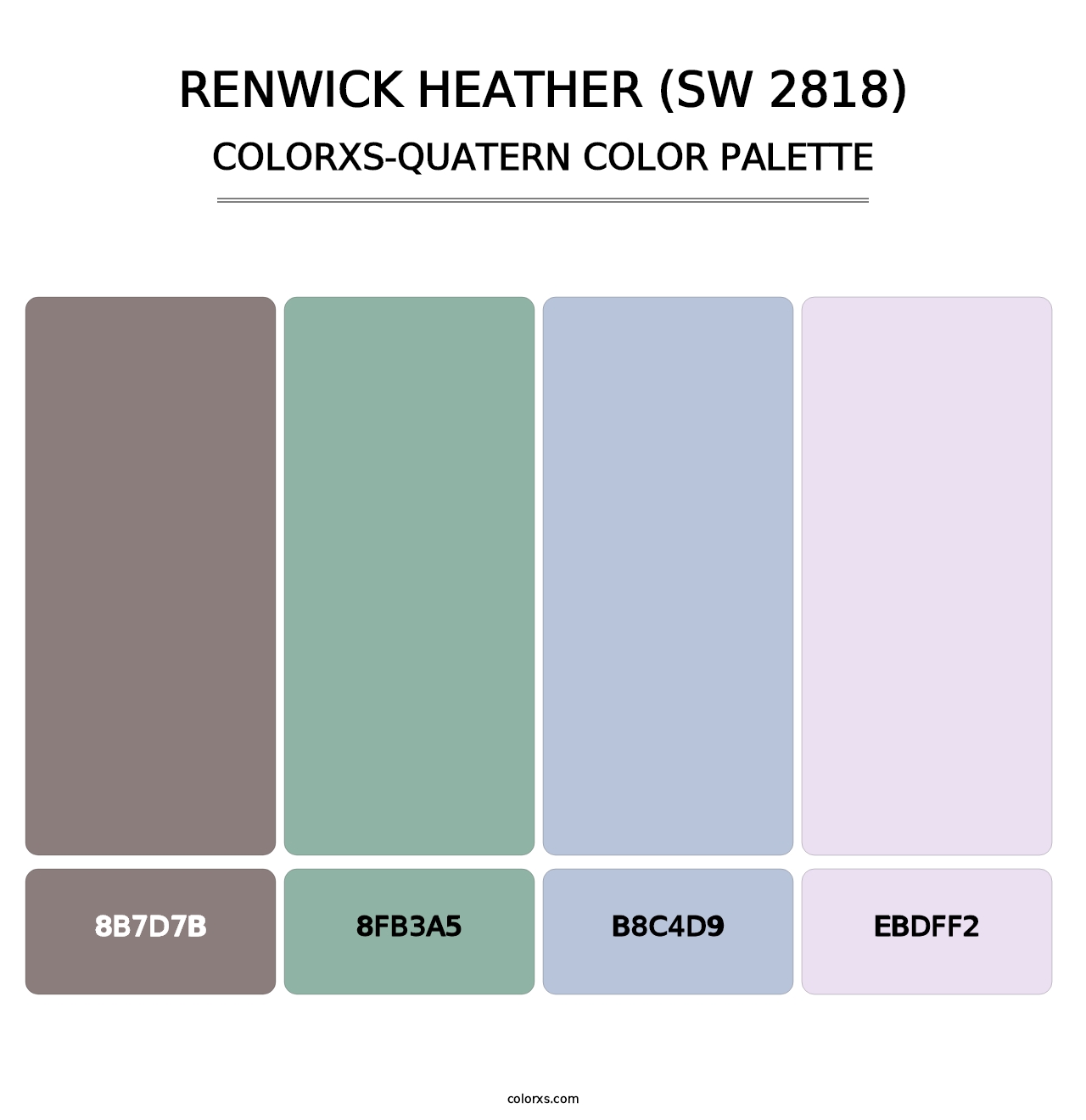 Renwick Heather (SW 2818) - Colorxs Quatern Palette