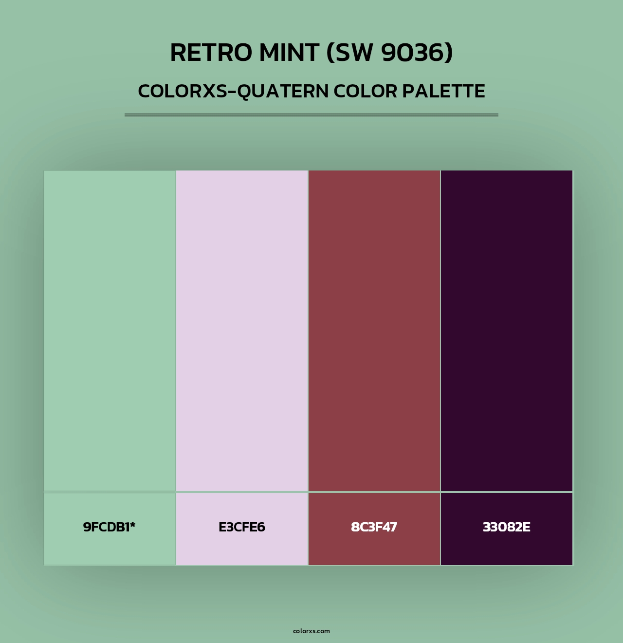 Retro Mint (SW 9036) - Colorxs Quad Palette