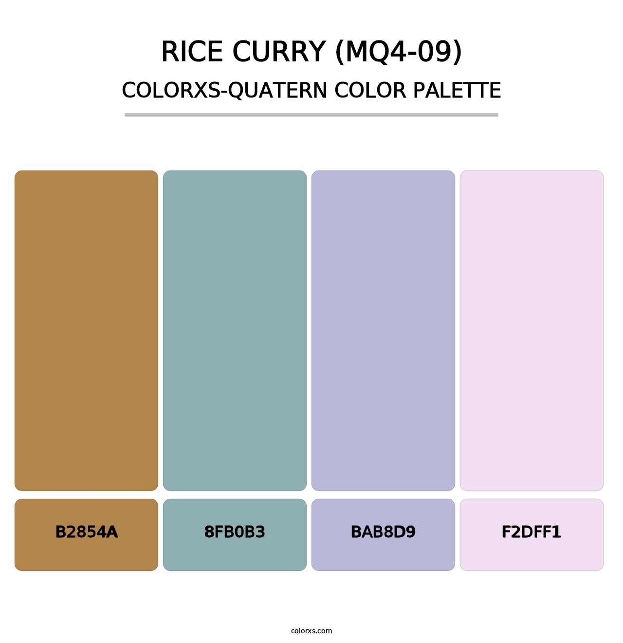 Rice Curry (MQ4-09) - Colorxs Quatern Palette