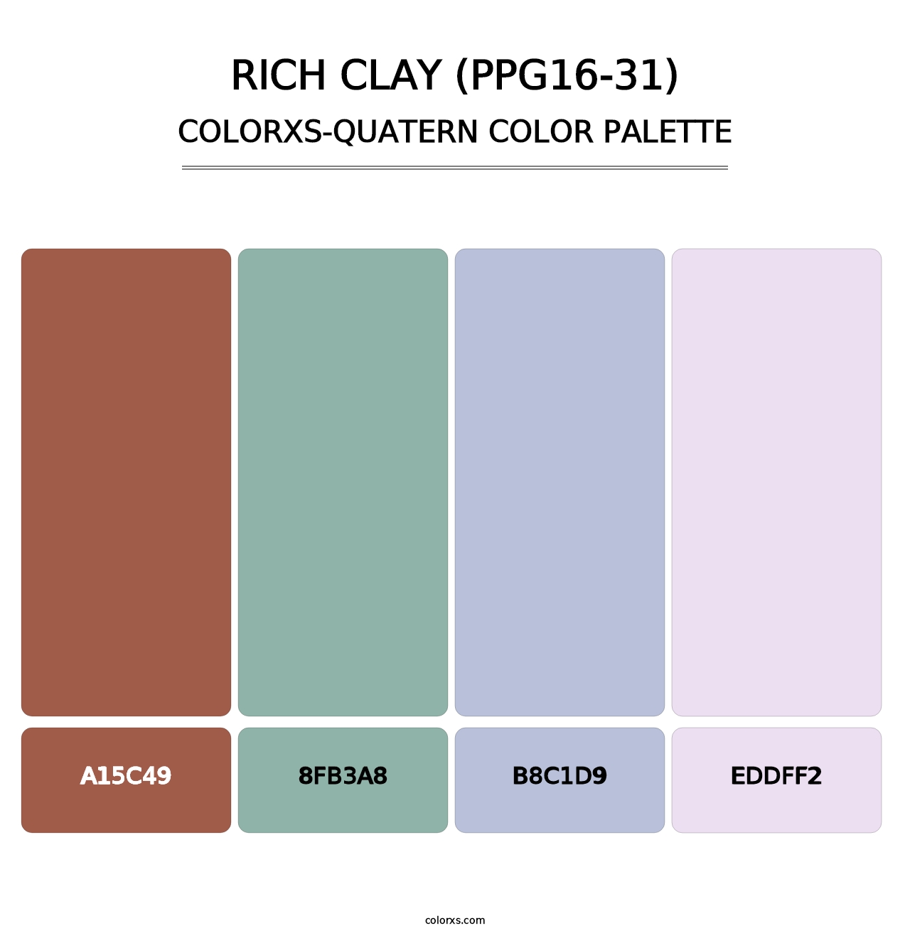Rich Clay (PPG16-31) - Colorxs Quatern Palette