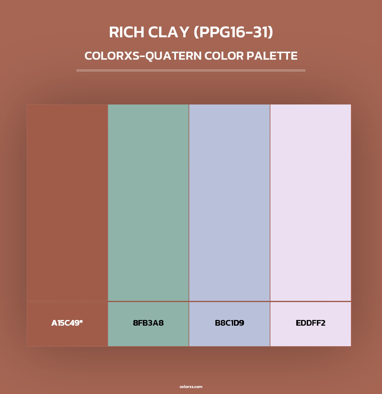 Rich Clay (PPG16-31) - Colorxs Quad Palette