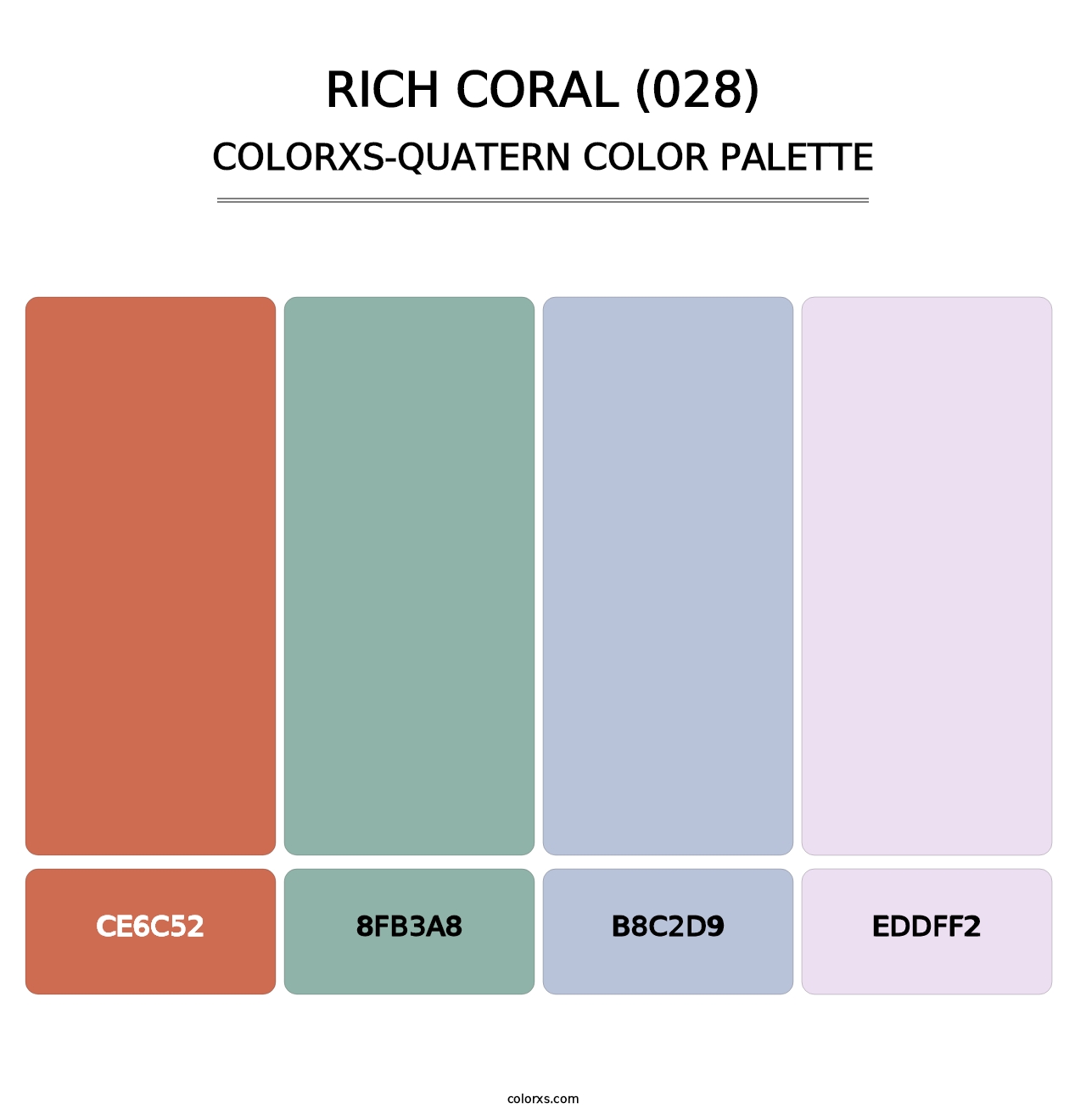 Rich Coral (028) - Colorxs Quatern Palette