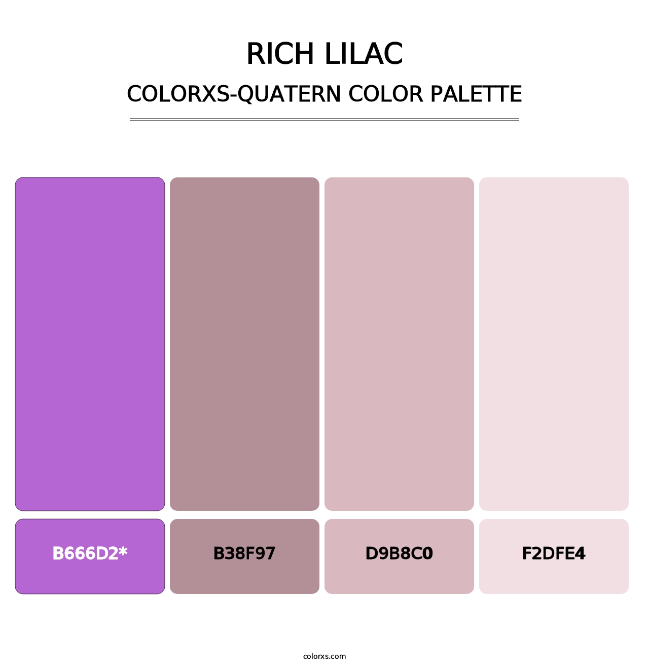 Rich Lilac - Colorxs Quatern Palette