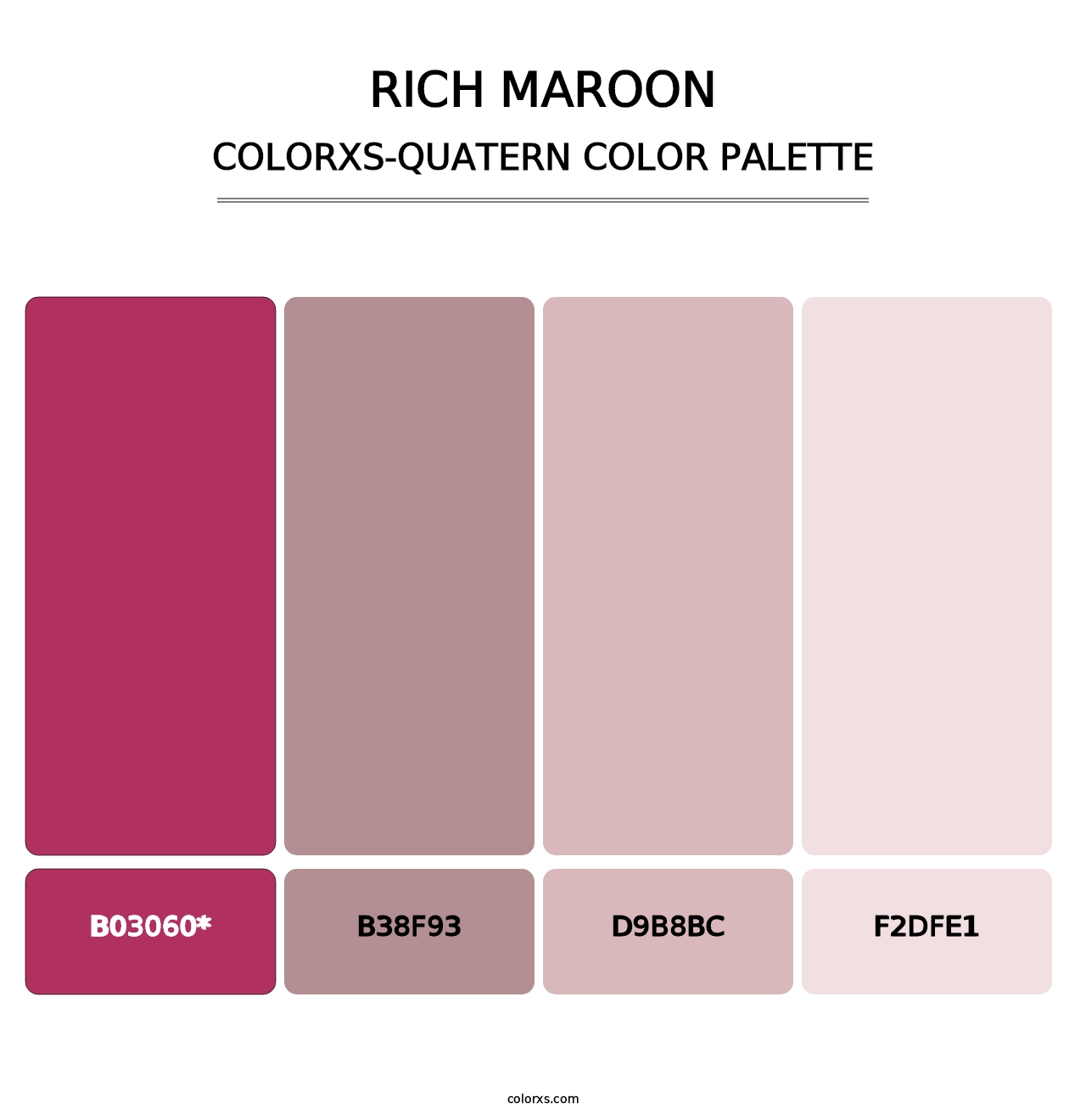 Rich Maroon - Colorxs Quatern Palette