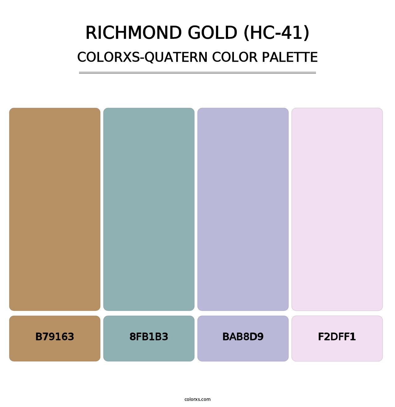 Richmond Gold (HC-41) - Colorxs Quatern Palette