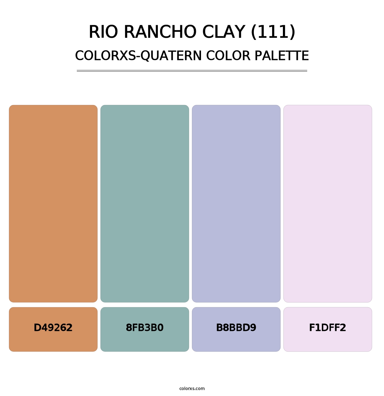 Rio Rancho Clay (111) - Colorxs Quatern Palette