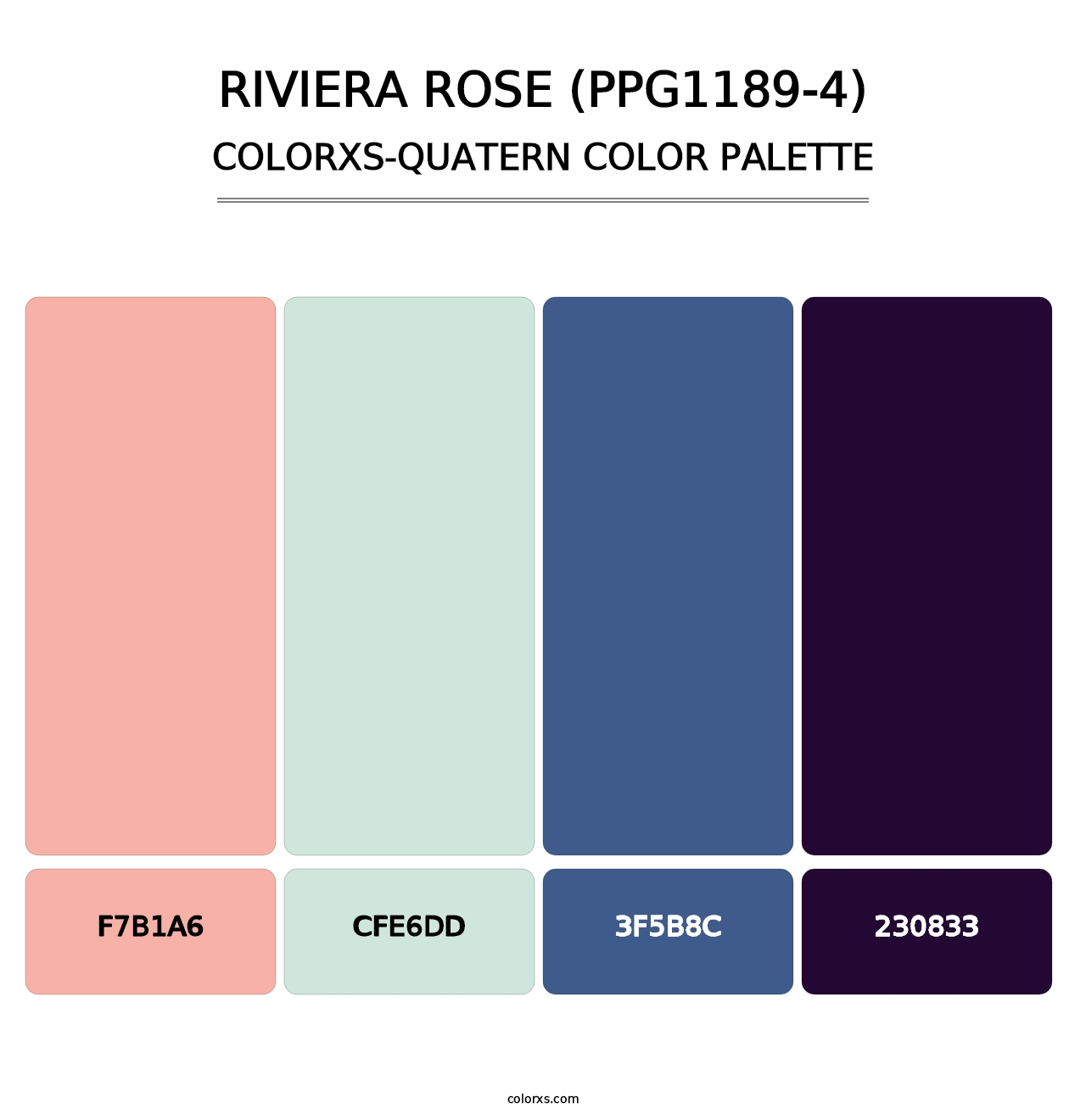 Riviera Rose (PPG1189-4) - Colorxs Quatern Palette