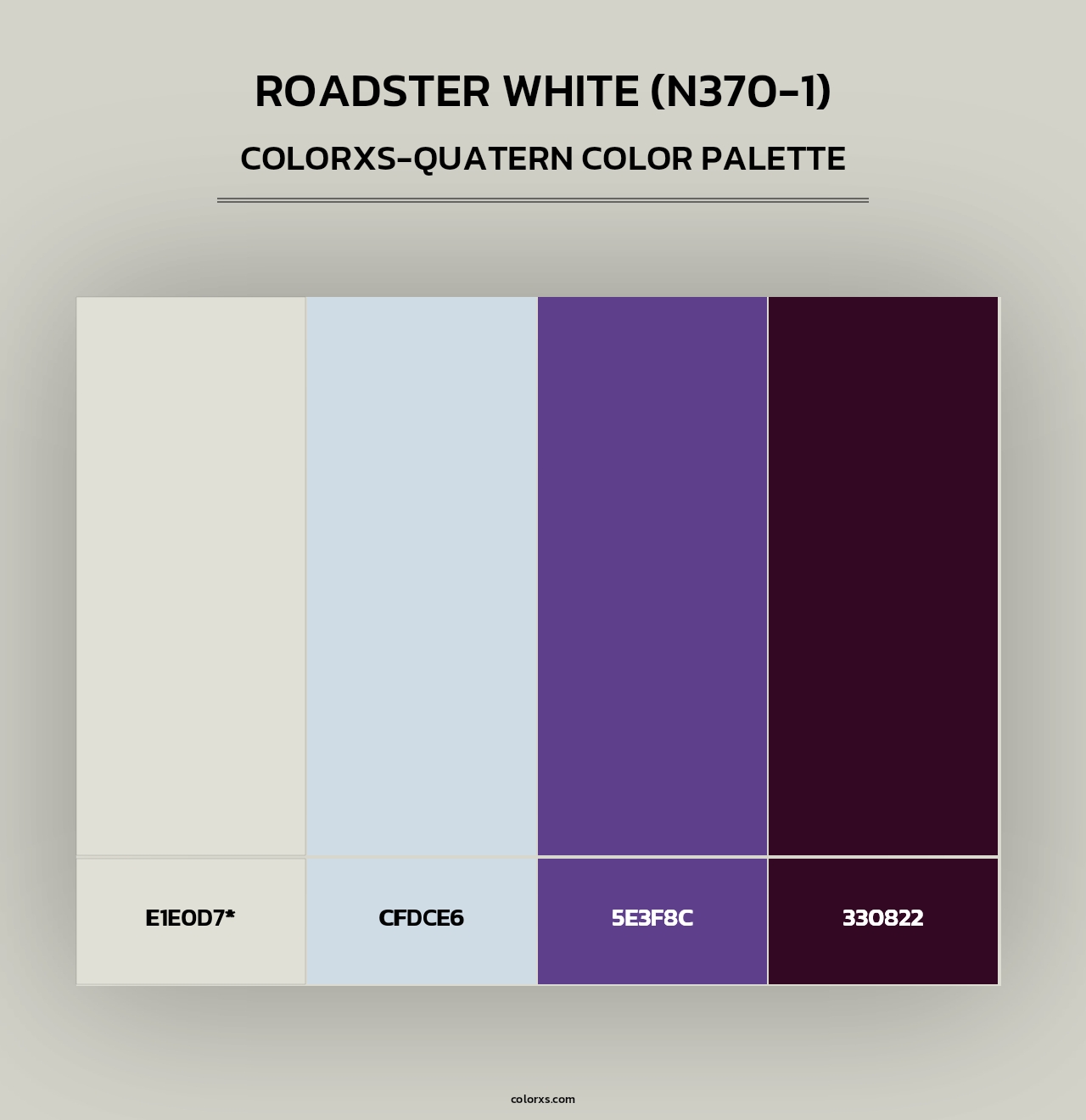 Roadster White (N370-1) - Colorxs Quad Palette