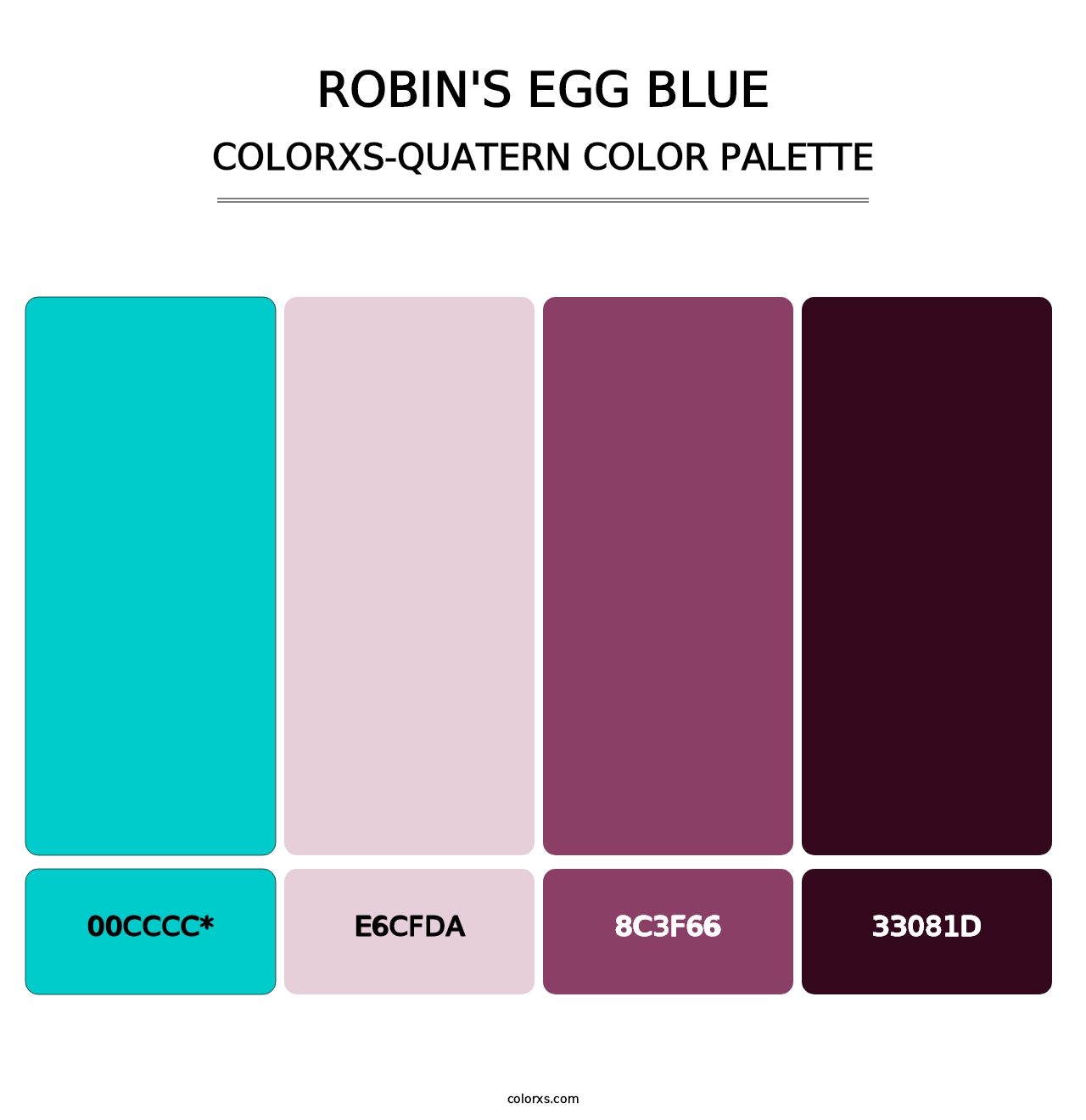 Robin's Egg Blue - Colorxs Quatern Palette