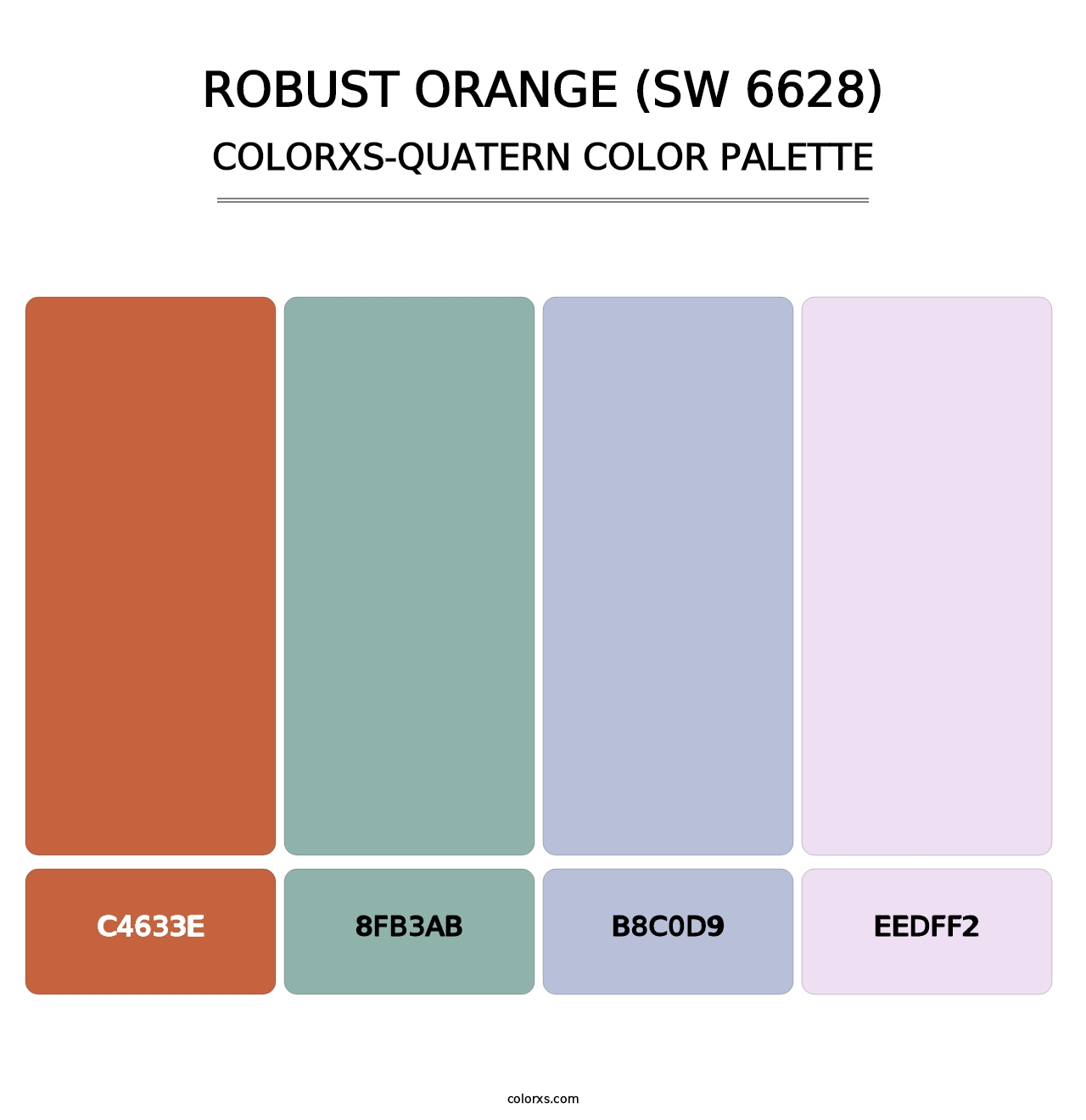 Robust Orange (SW 6628) - Colorxs Quatern Palette