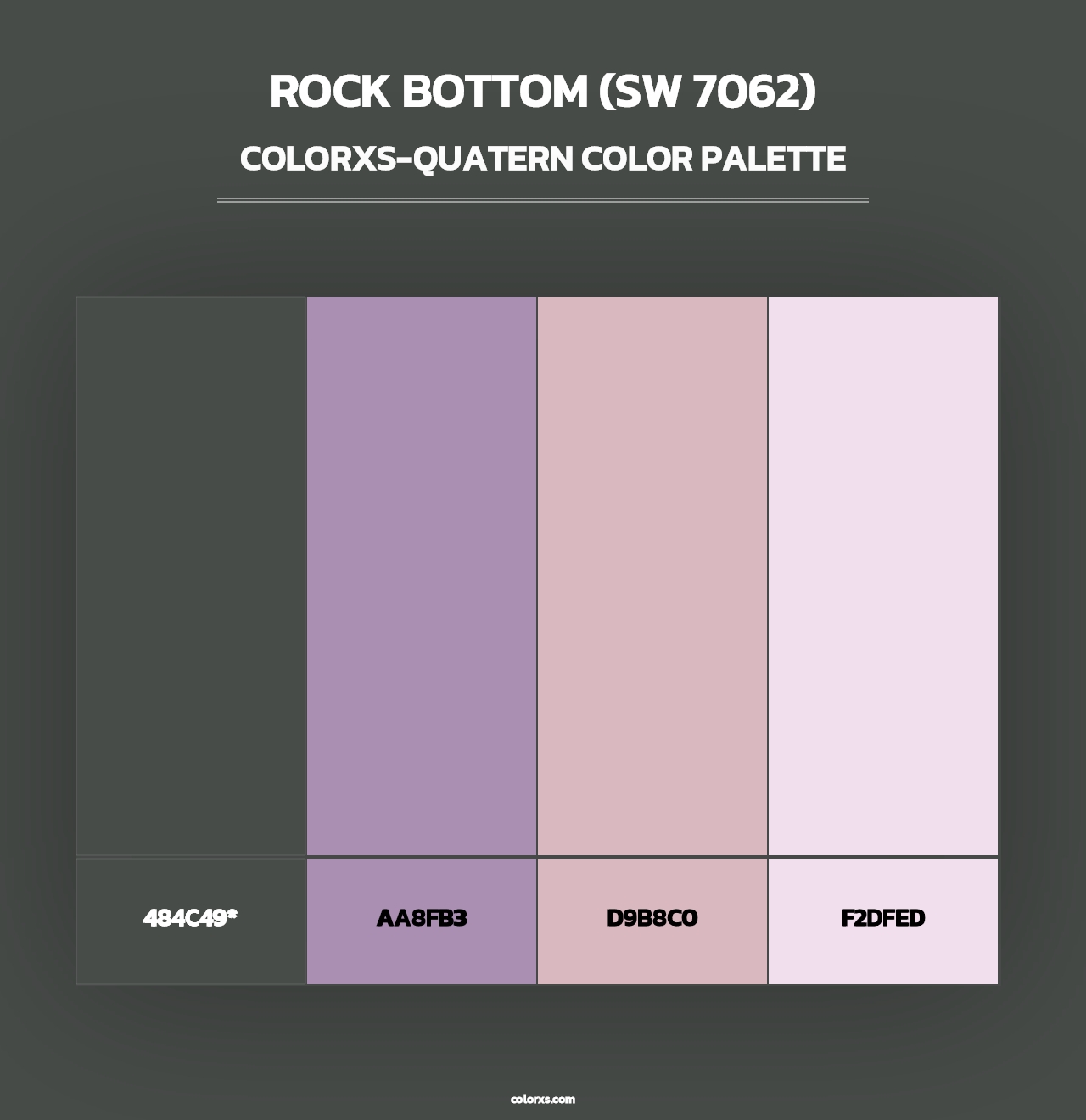 Rock Bottom (SW 7062) - Colorxs Quad Palette
