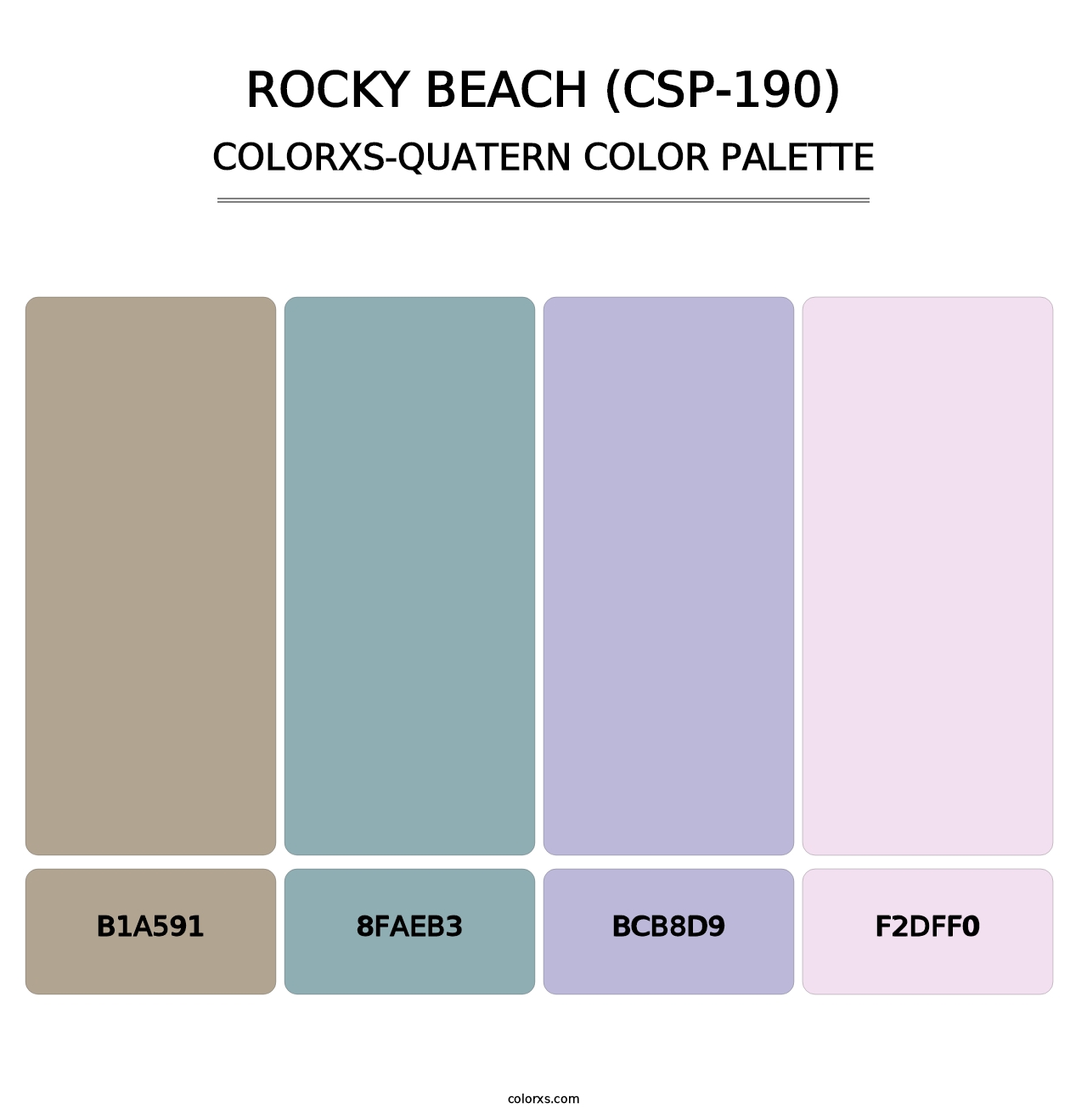 Rocky Beach (CSP-190) - Colorxs Quatern Palette