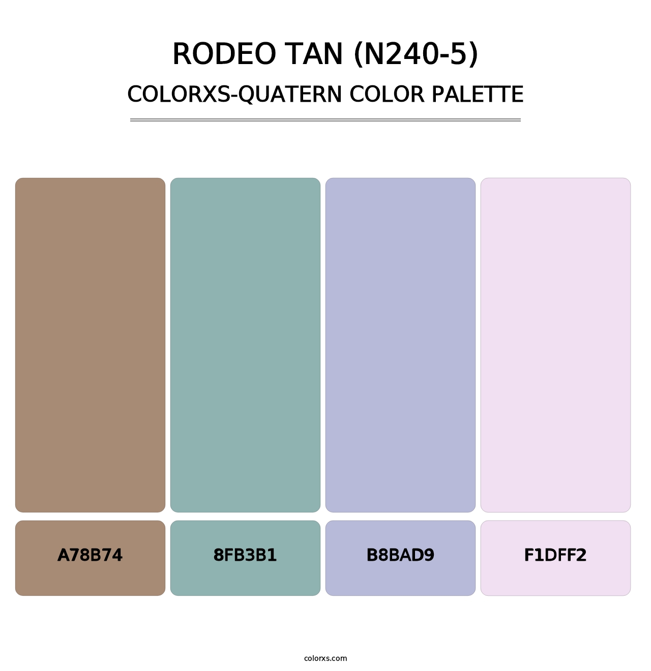 Rodeo Tan (N240-5) - Colorxs Quatern Palette