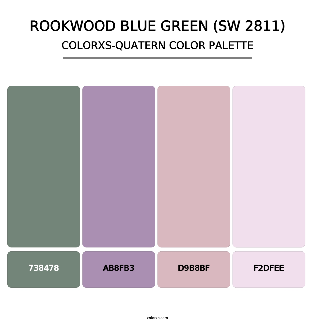 Rookwood Blue Green (SW 2811) - Colorxs Quatern Palette