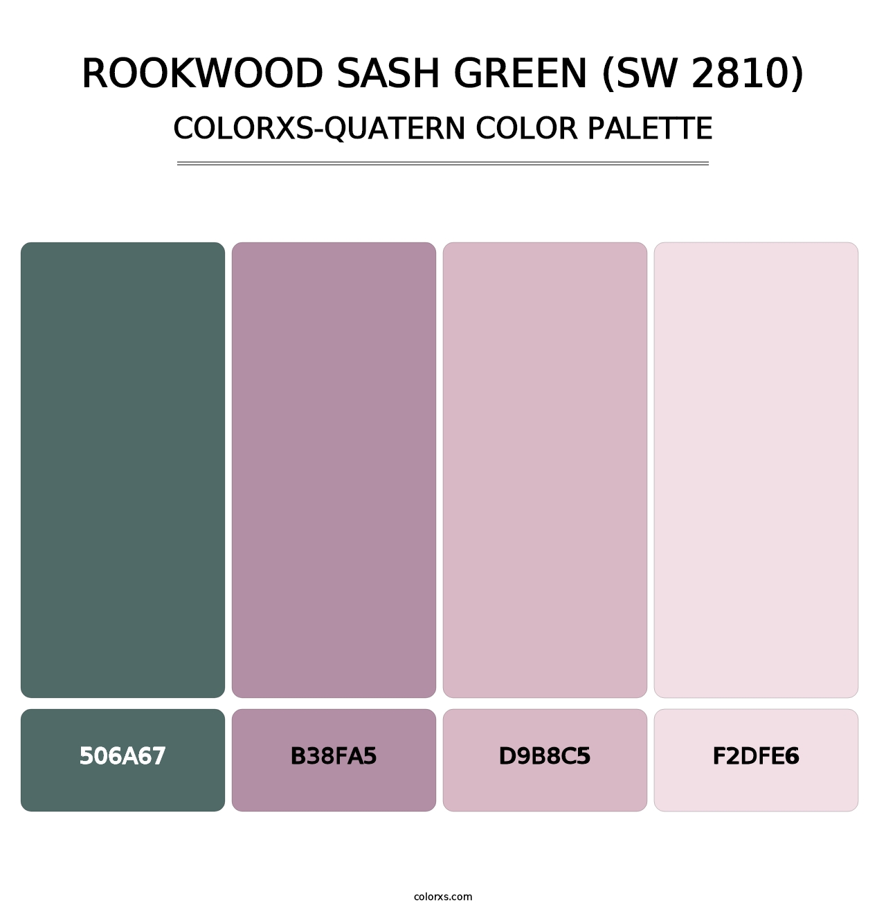 Rookwood Sash Green (SW 2810) - Colorxs Quatern Palette