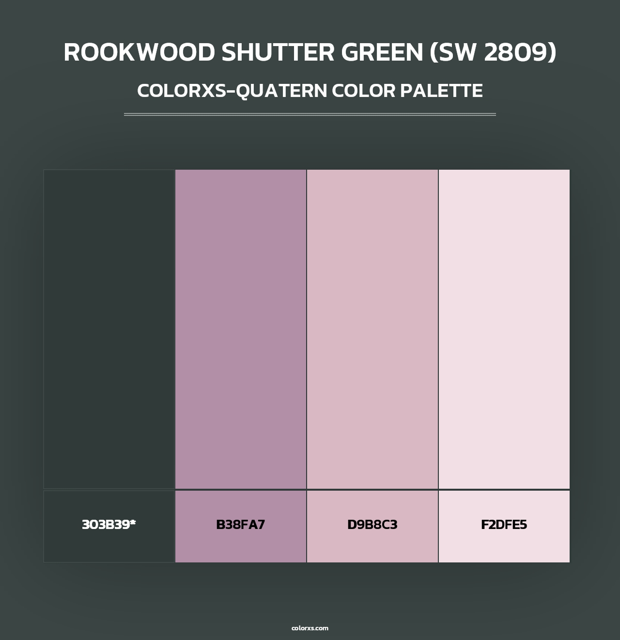 Rookwood Shutter Green (SW 2809) - Colorxs Quad Palette