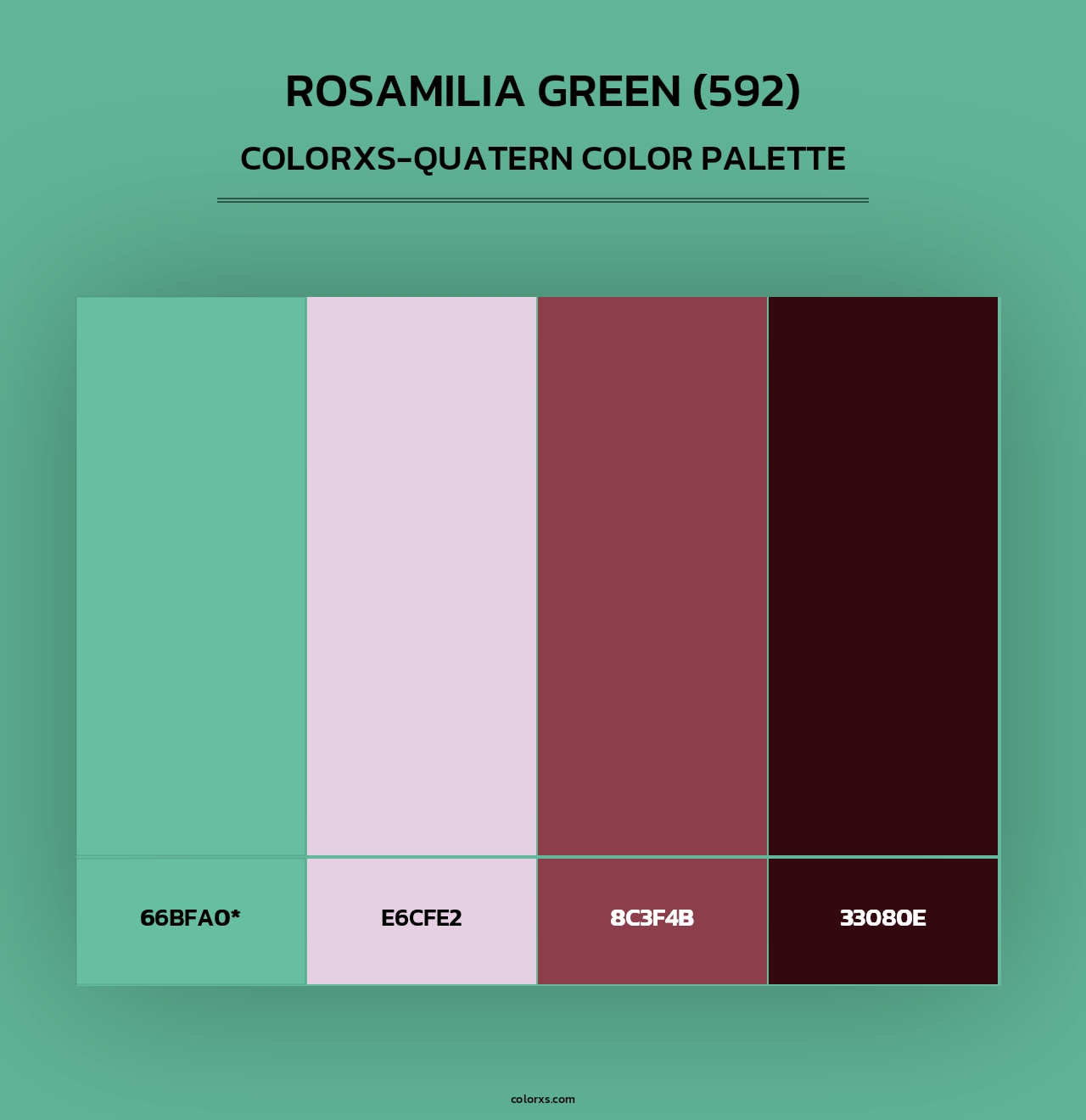 Rosamilia Green (592) - Colorxs Quad Palette