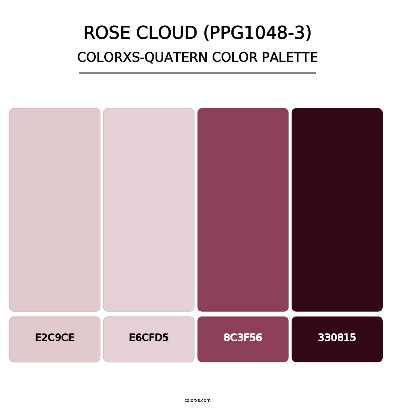 Rose Cloud (PPG1048-3) - Colorxs Quatern Palette
