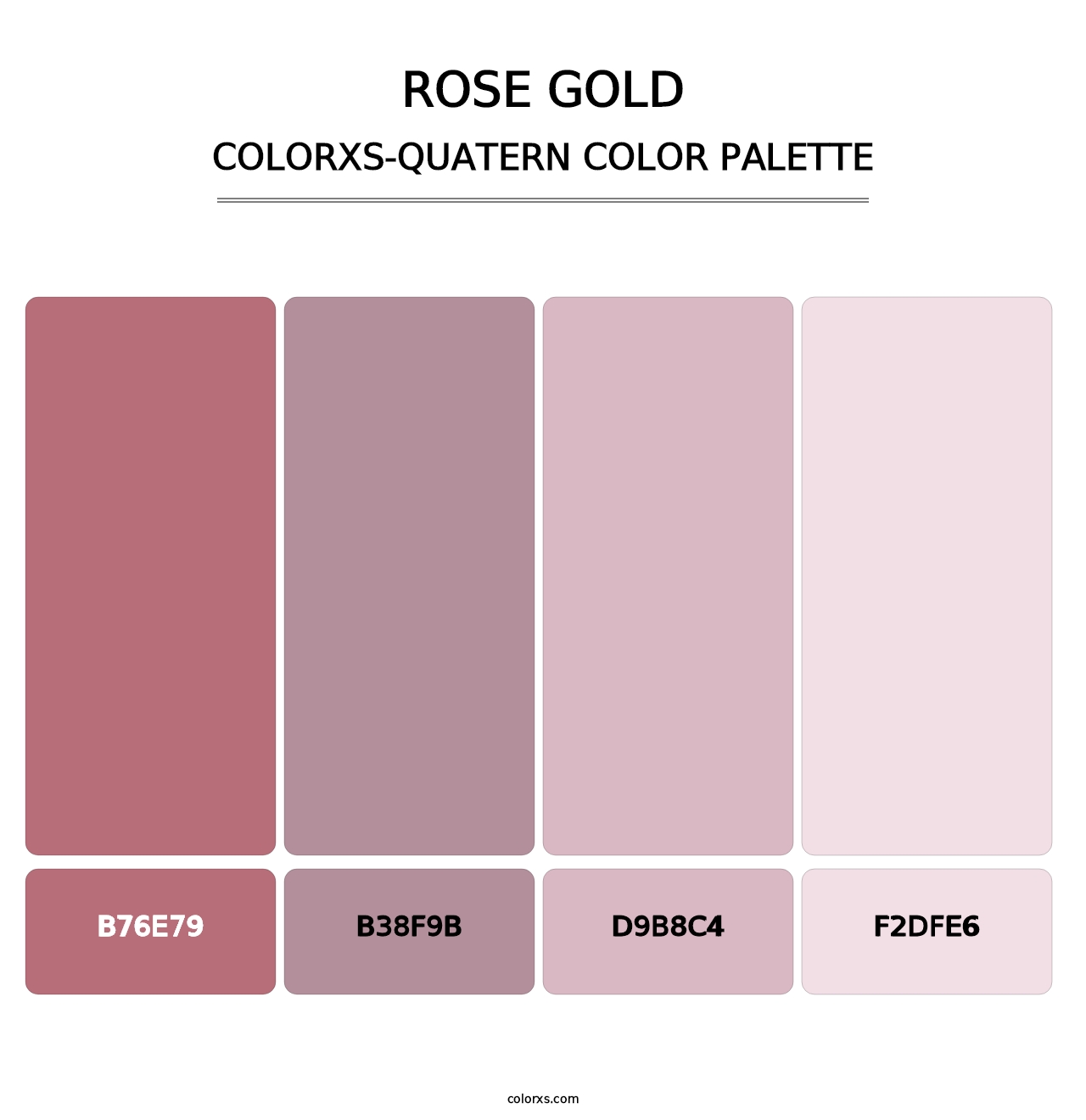 Rose Gold - Colorxs Quatern Palette