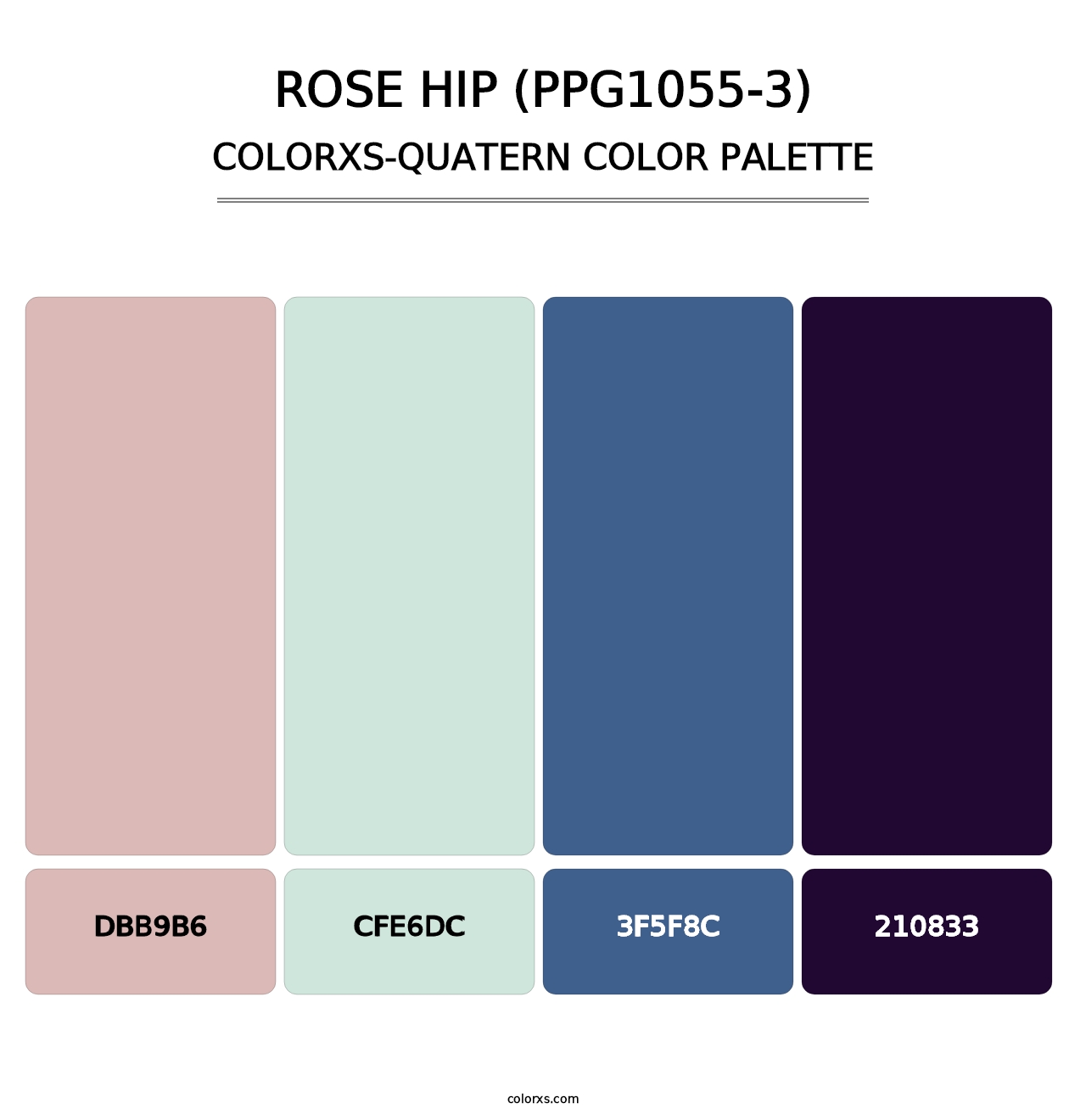 Rose Hip (PPG1055-3) - Colorxs Quatern Palette