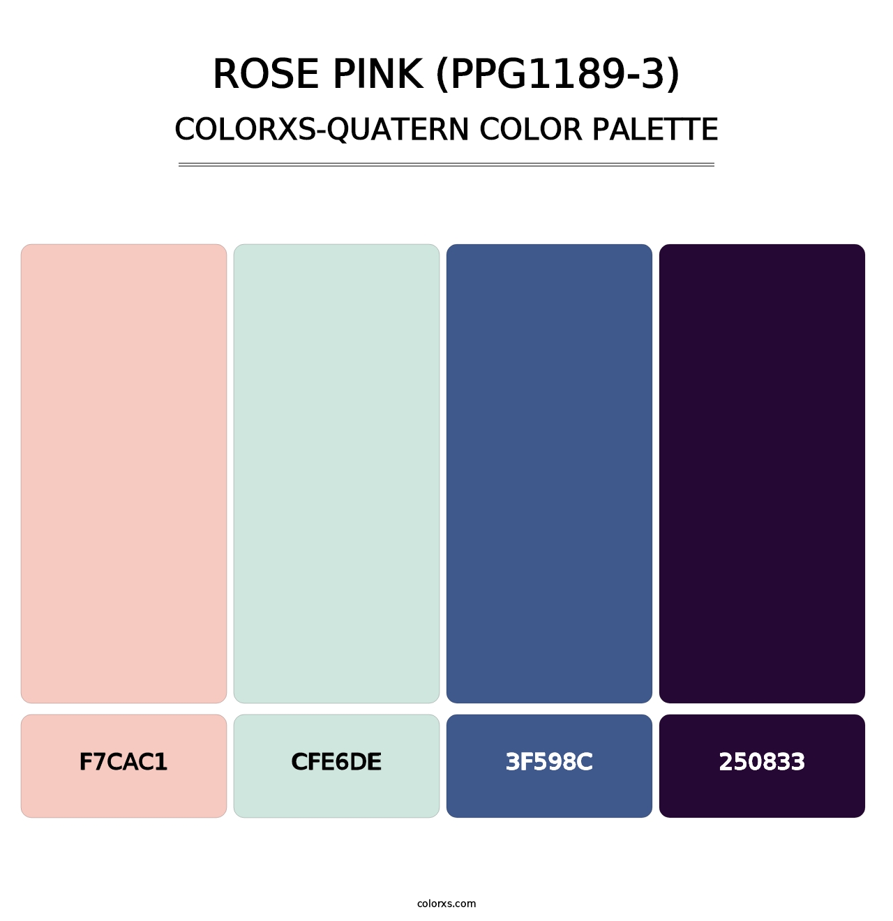 Rose Pink (PPG1189-3) - Colorxs Quatern Palette