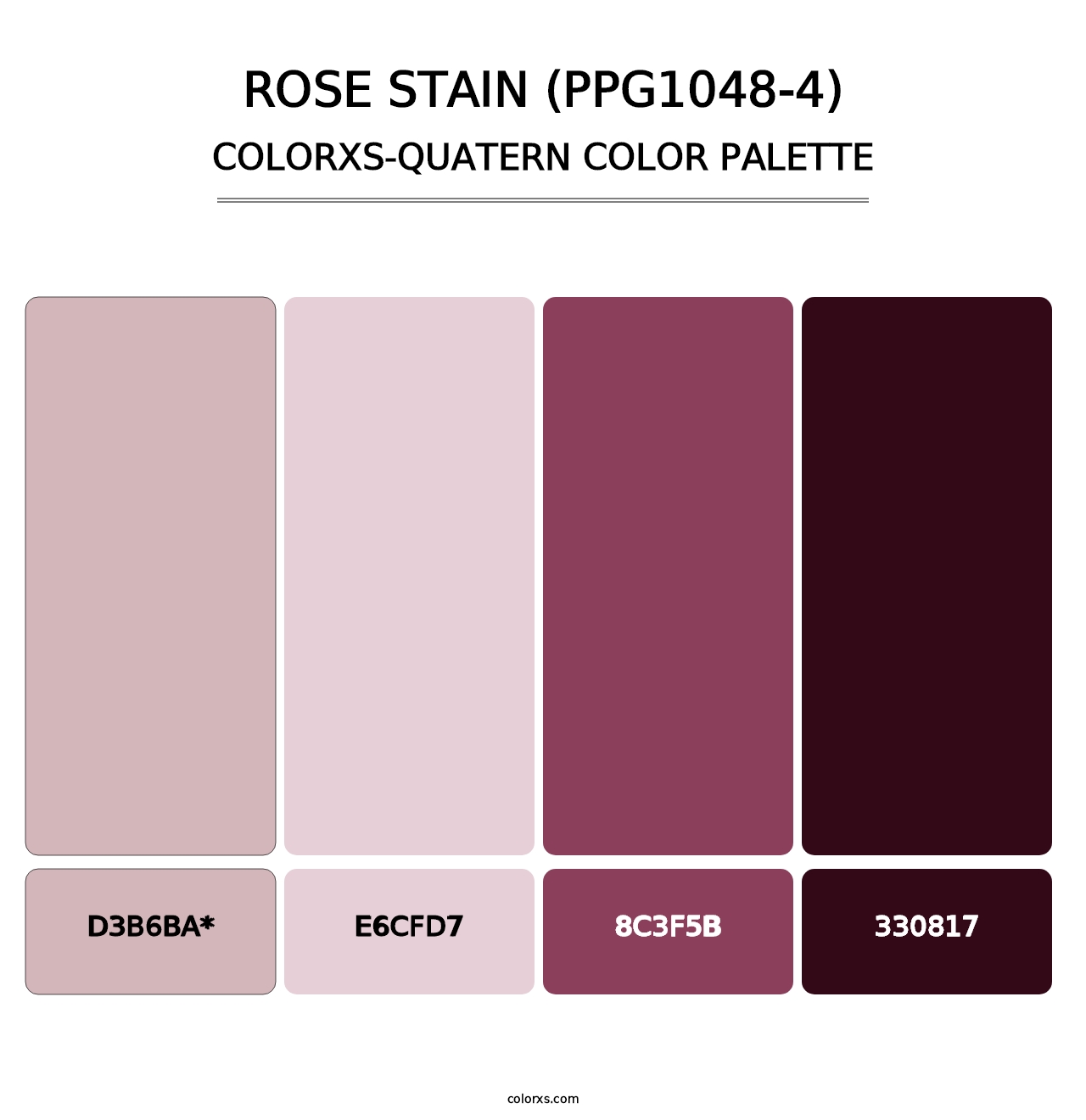 Rose Stain (PPG1048-4) - Colorxs Quatern Palette
