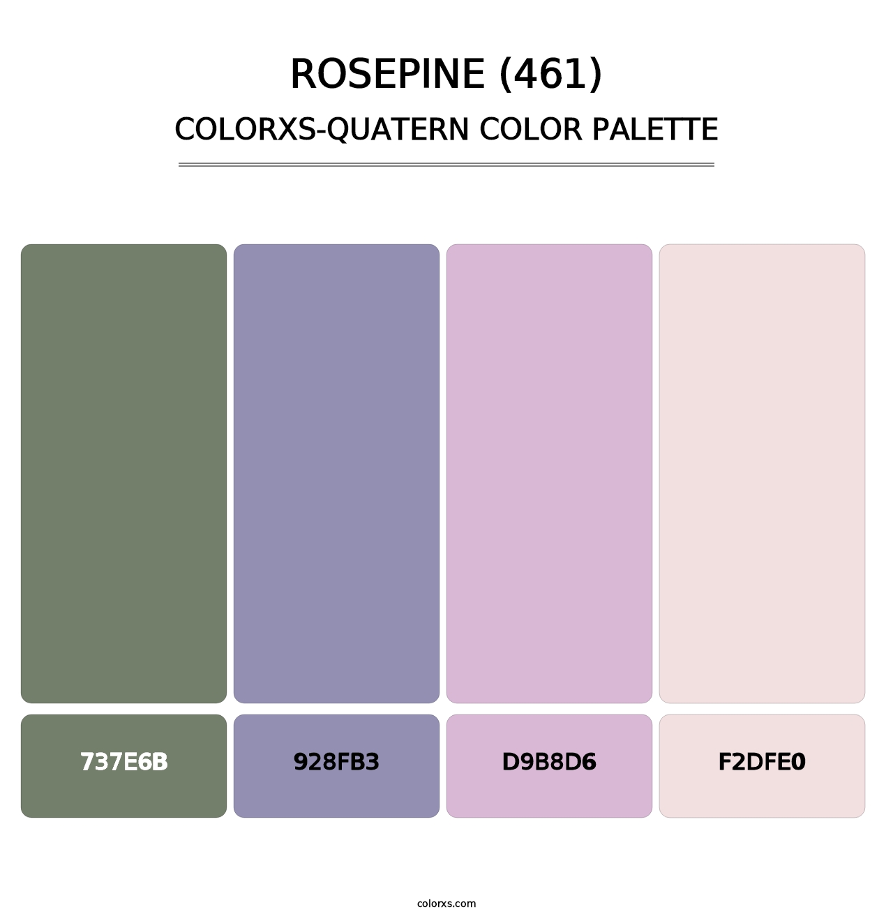 Rosepine (461) - Colorxs Quatern Palette