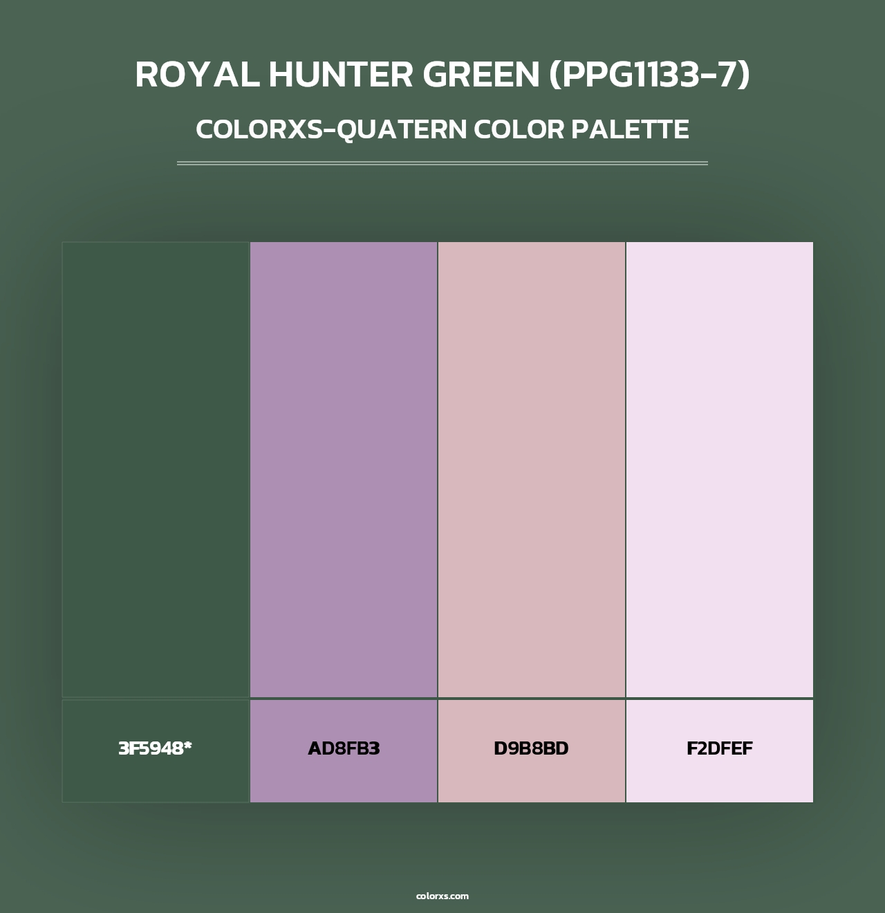 Royal Hunter Green (PPG1133-7) - Colorxs Quad Palette