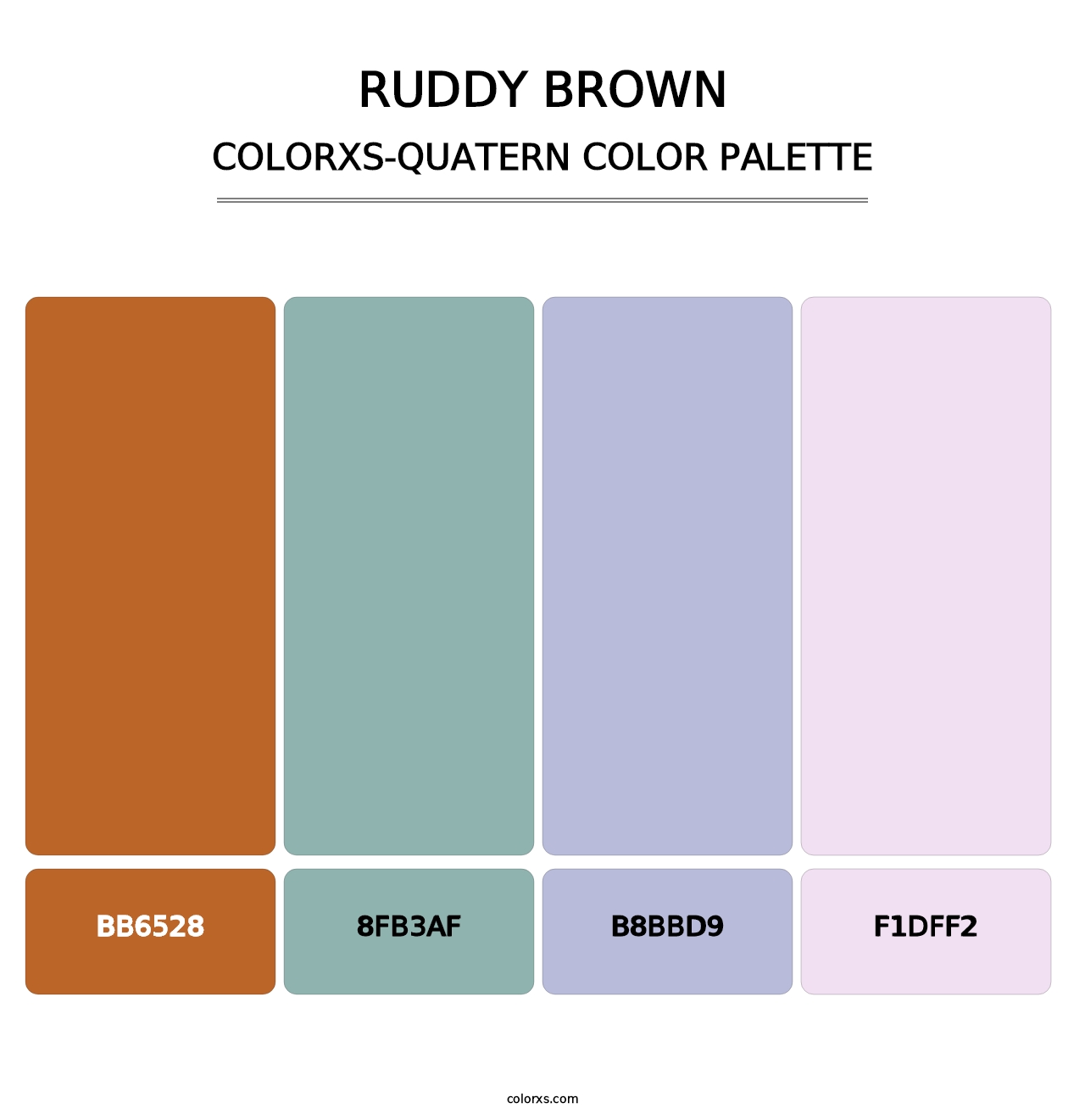 Ruddy Brown - Colorxs Quatern Palette