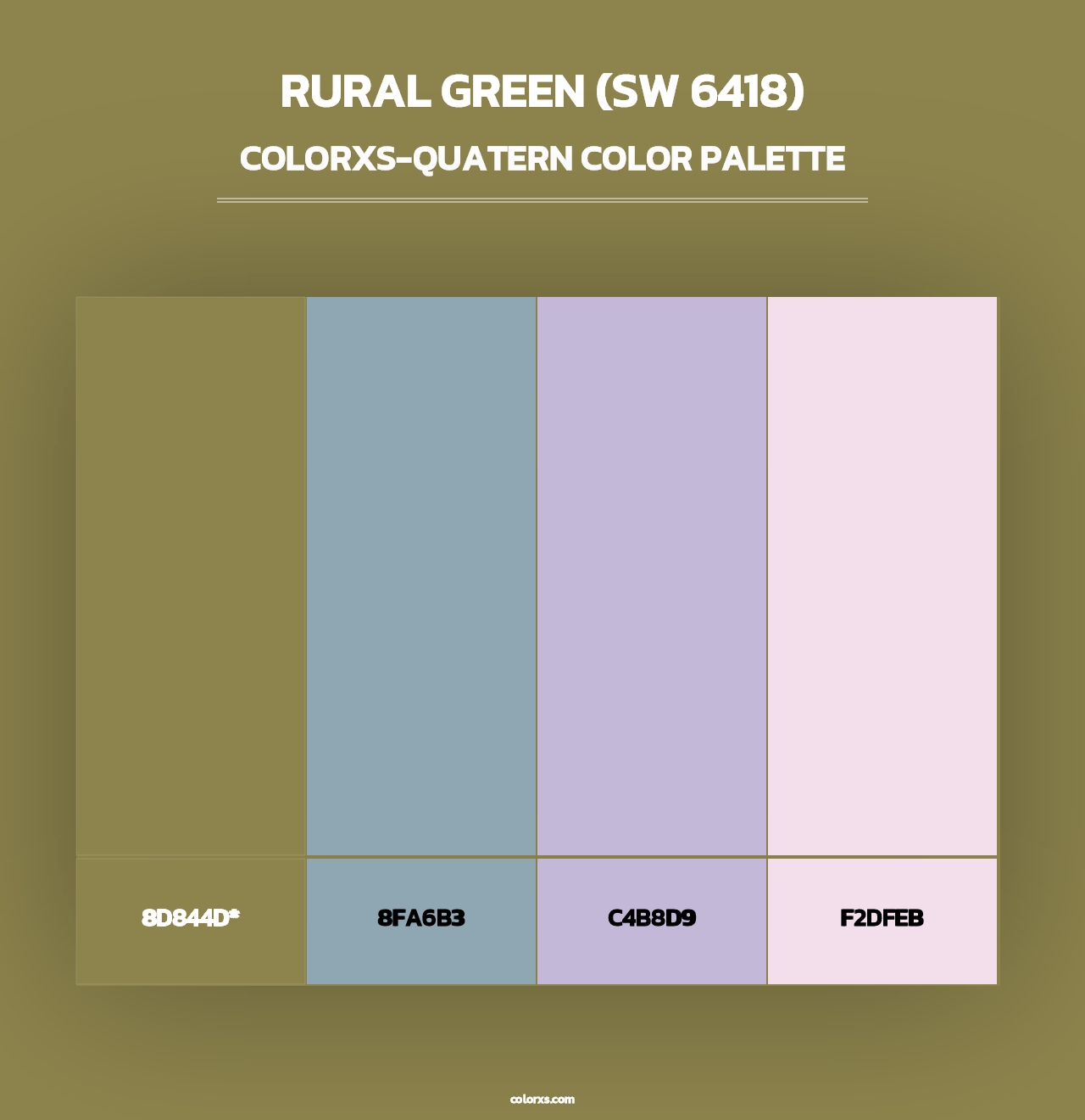 Rural Green (SW 6418) - Colorxs Quad Palette