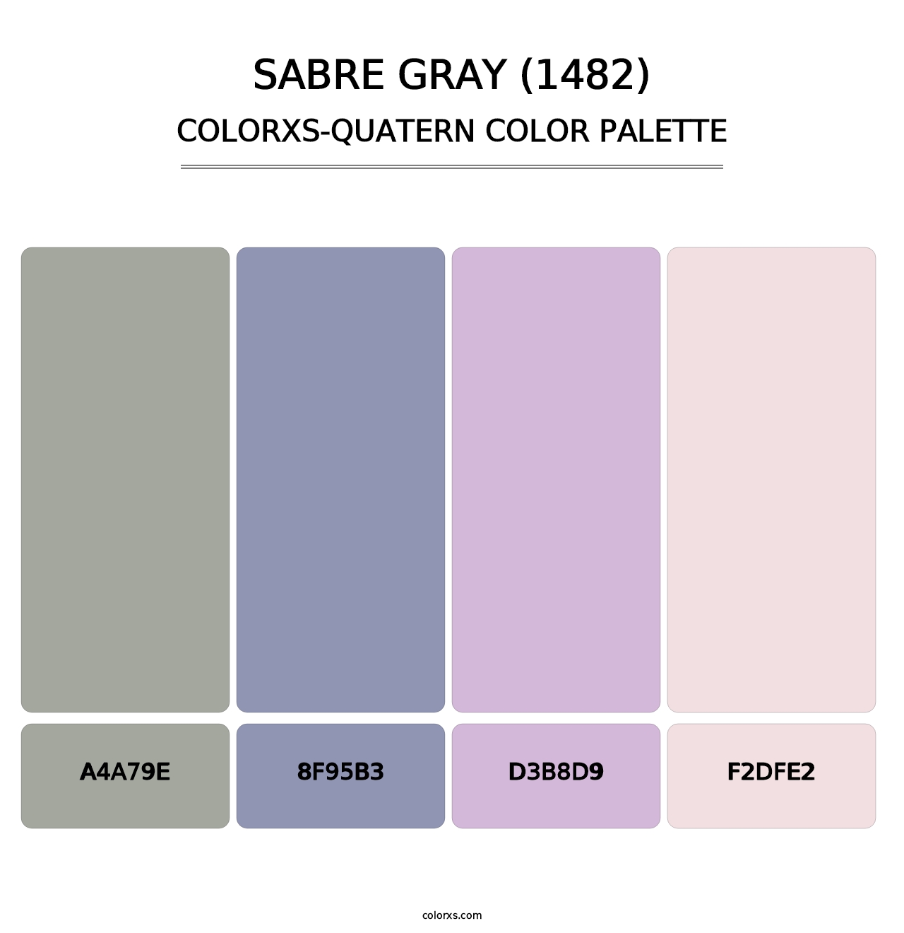 Sabre Gray (1482) - Colorxs Quatern Palette