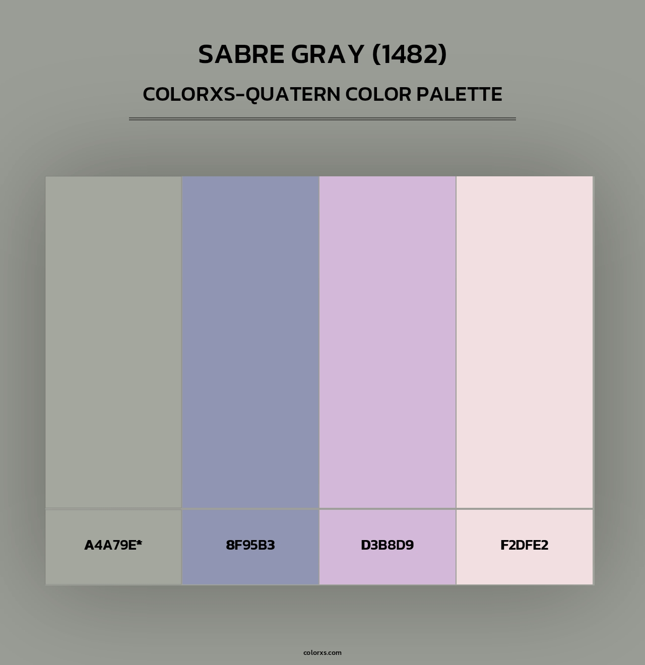 Sabre Gray (1482) - Colorxs Quad Palette