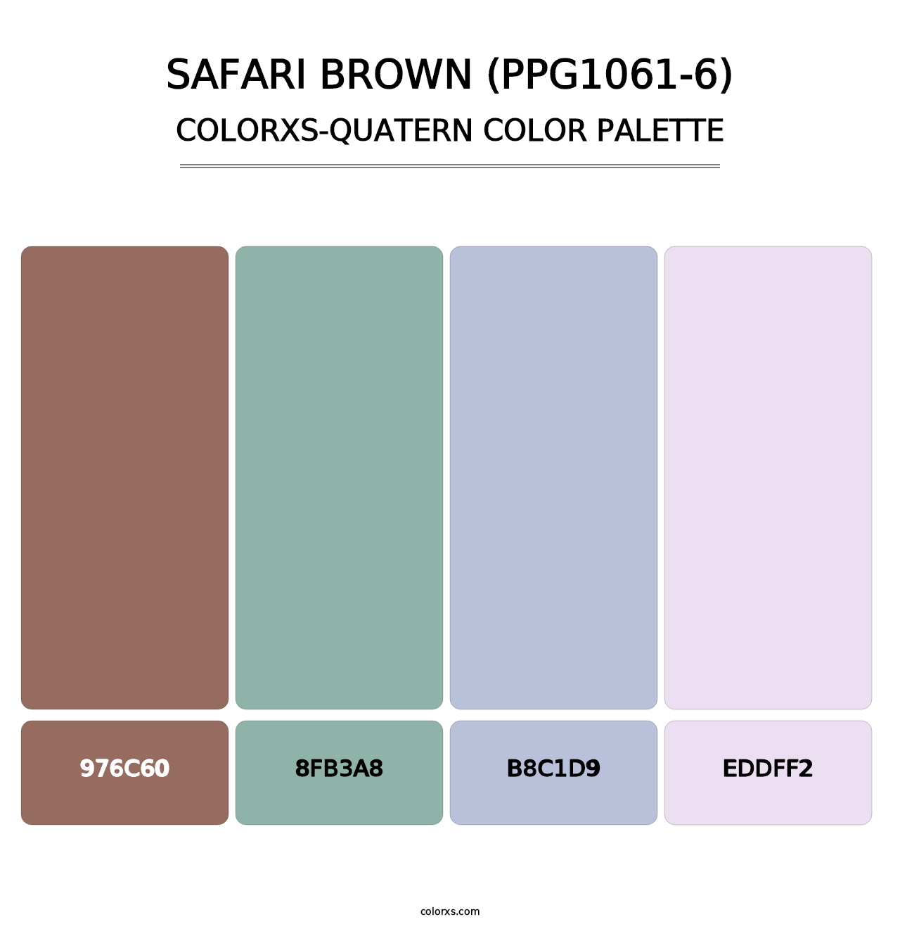 Safari Brown (PPG1061-6) - Colorxs Quatern Palette