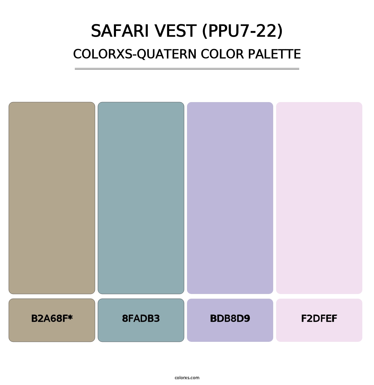 Safari Vest (PPU7-22) - Colorxs Quatern Palette