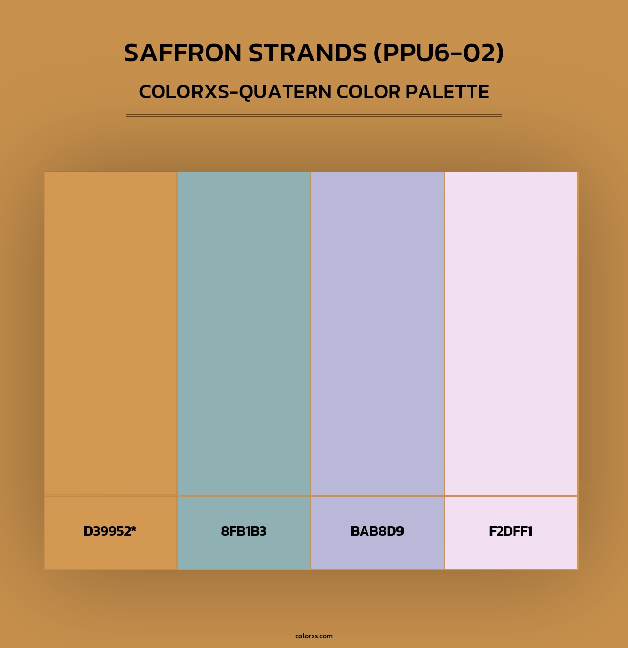 Saffron Strands (PPU6-02) - Colorxs Quad Palette