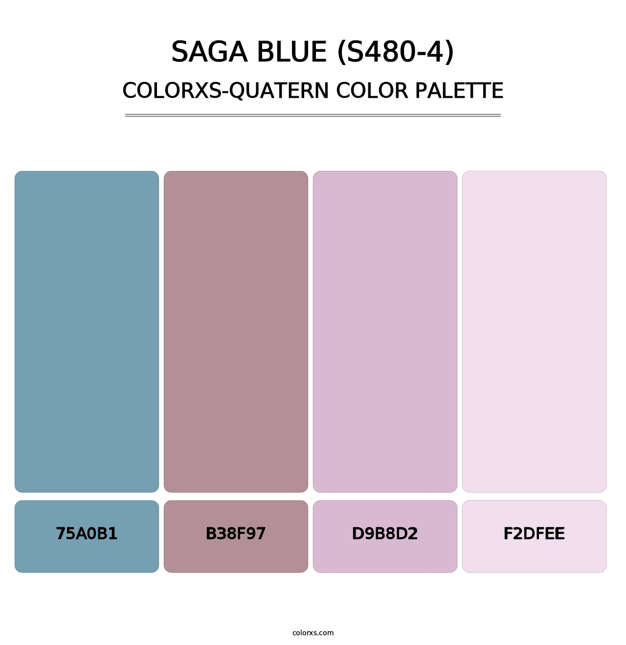Saga Blue (S480-4) - Colorxs Quatern Palette