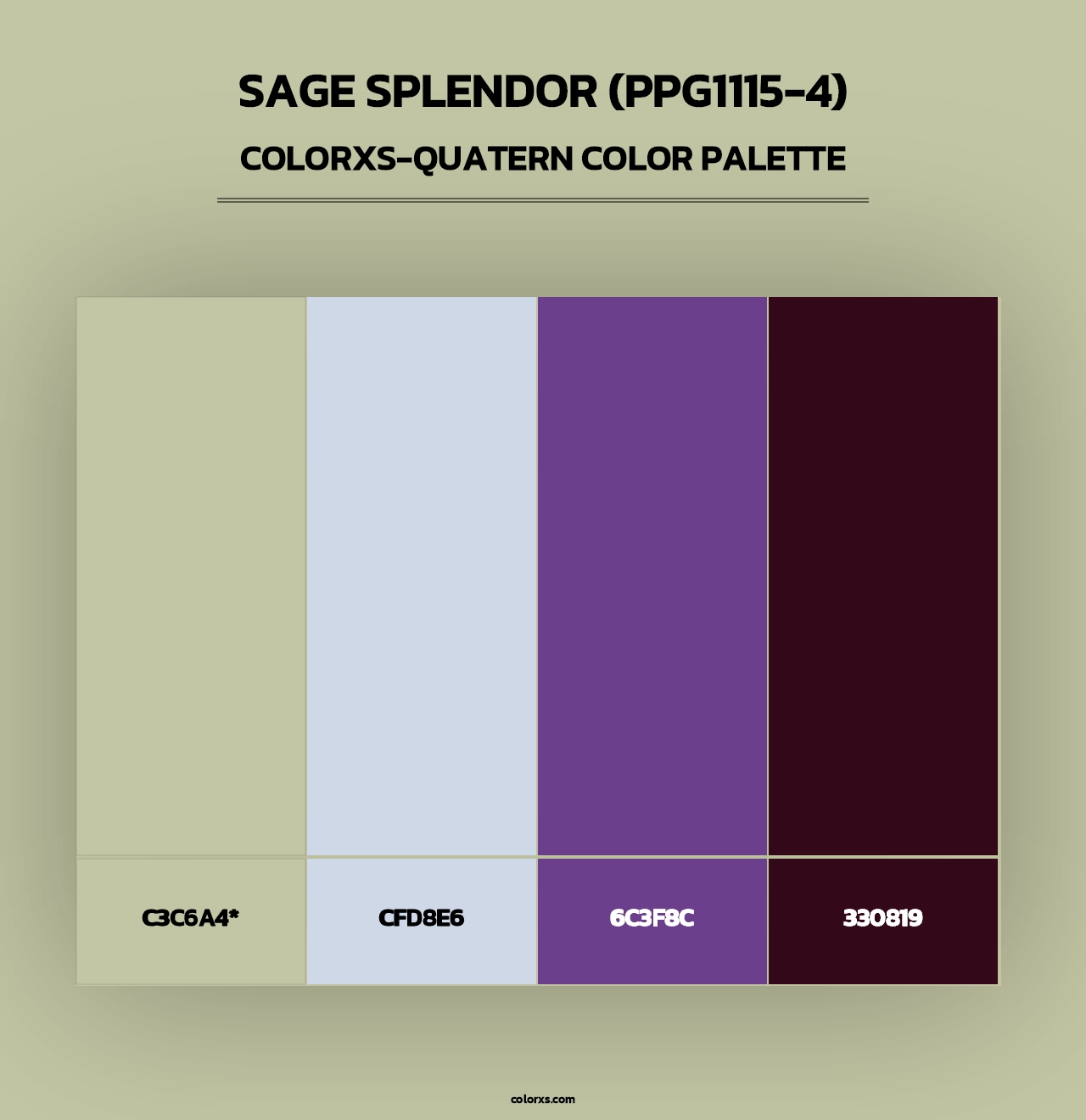 Sage Splendor (PPG1115-4) - Colorxs Quad Palette