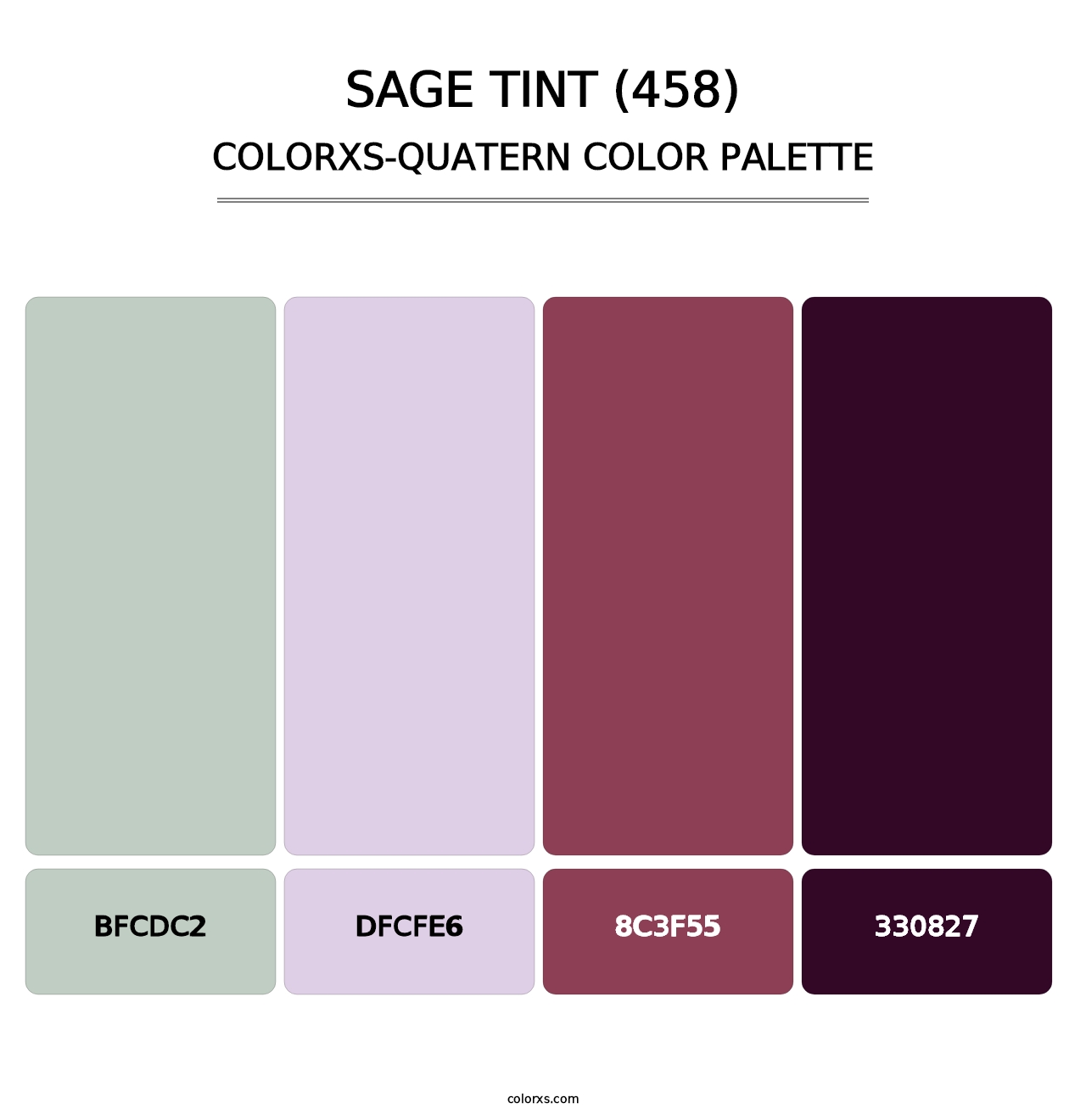 Sage Tint (458) - Colorxs Quatern Palette