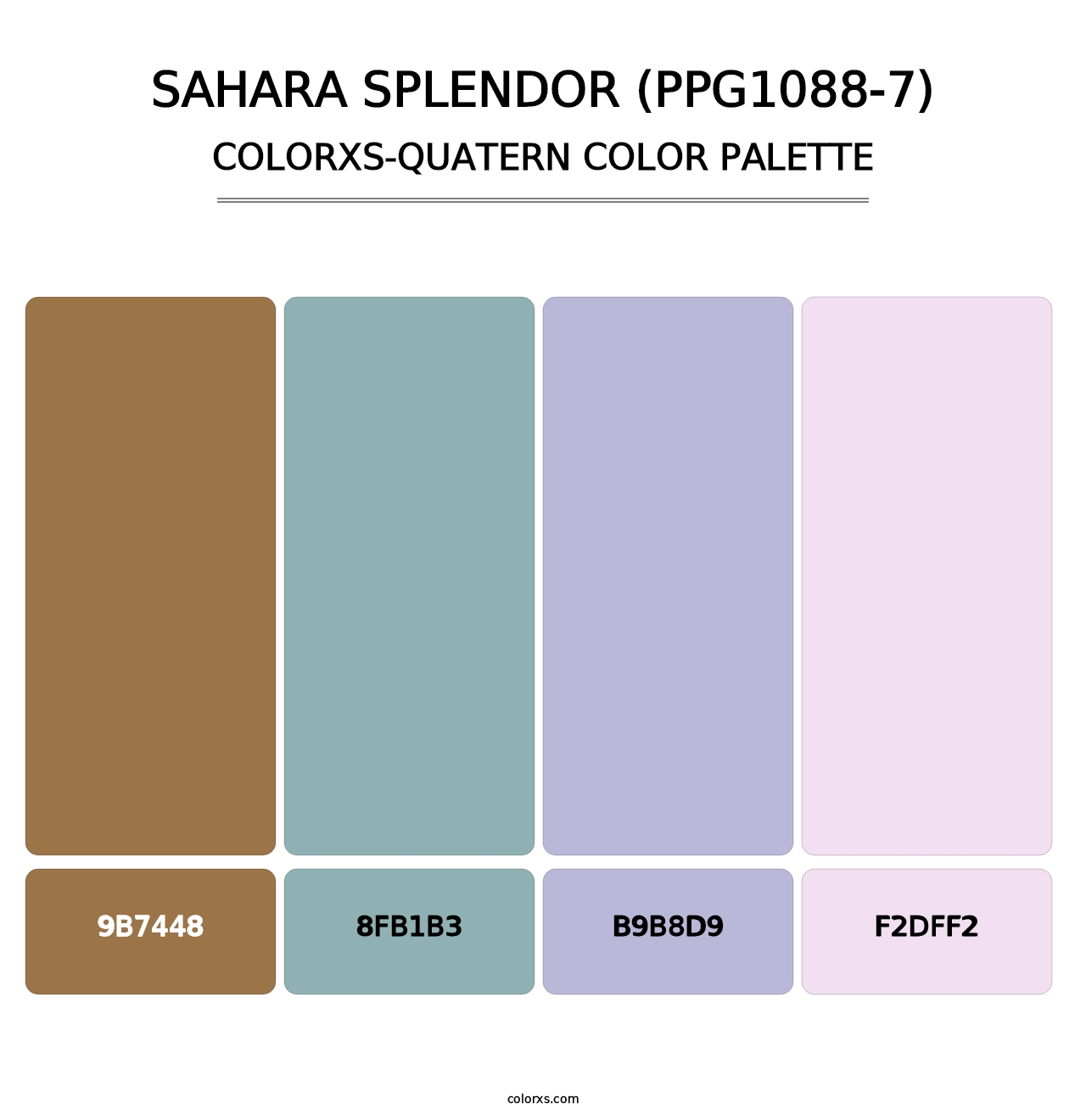 Sahara Splendor (PPG1088-7) - Colorxs Quatern Palette