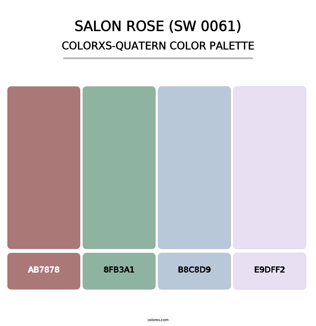 Salon Rose (SW 0061) - Colorxs Quatern Palette